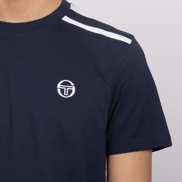 SERGIO TACCHINI LOCCHI T-SHIRT MARITIME BLUE/WHITE
