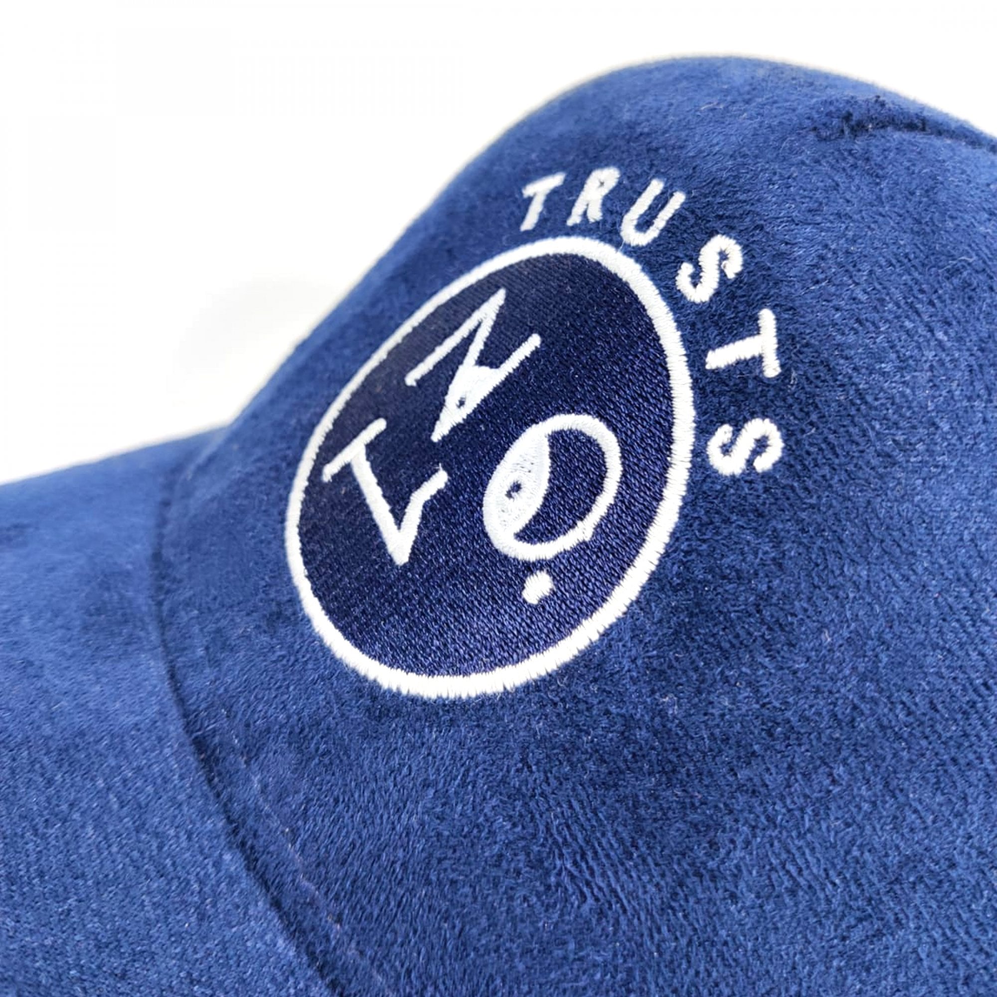 The No1 Face Trusts No1 Navy Suedette Logo Badge Trucker Snapback Cap 7