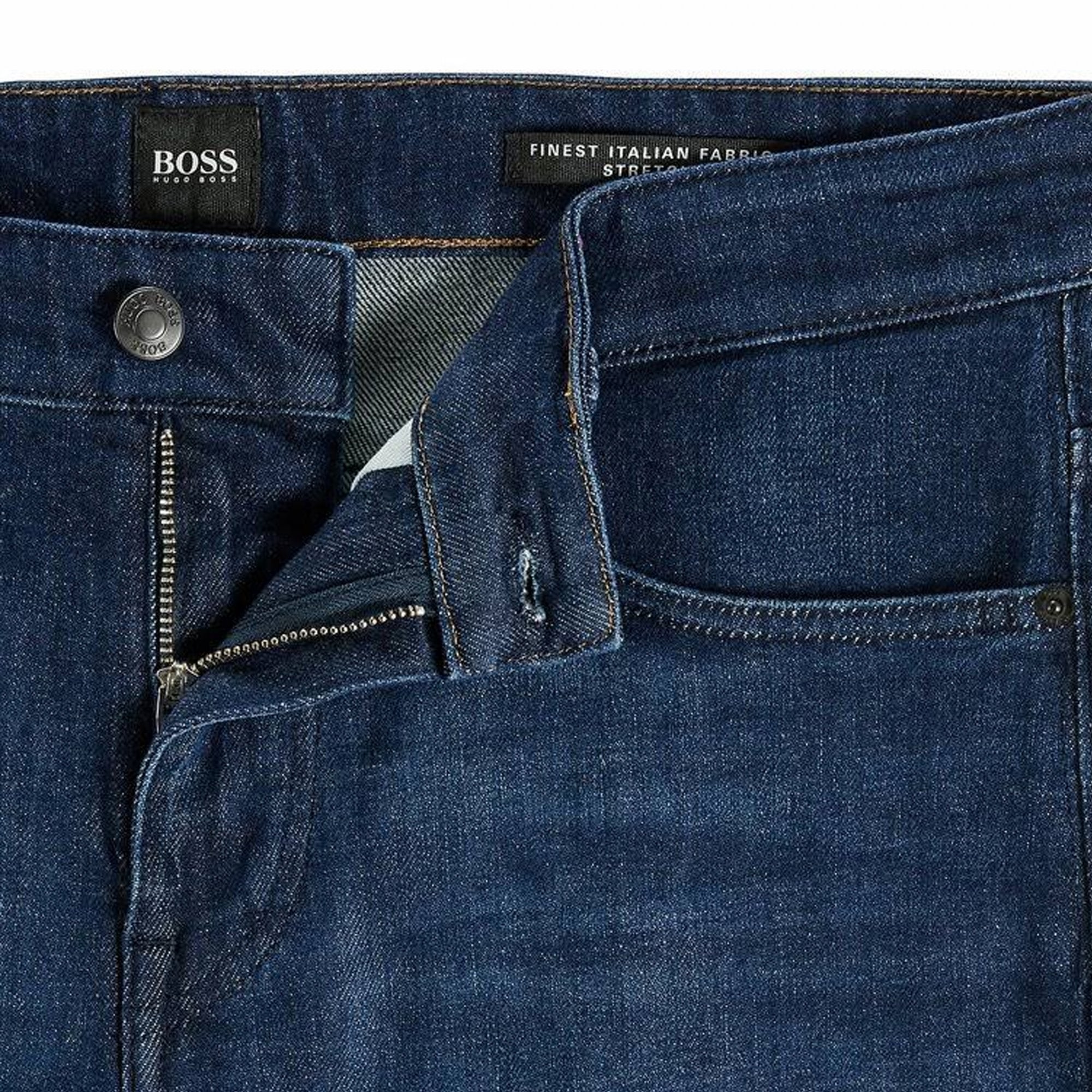 Hugo Boss Delaware3-1+ Blue Washed Slim Fit Jeans 419 50449650