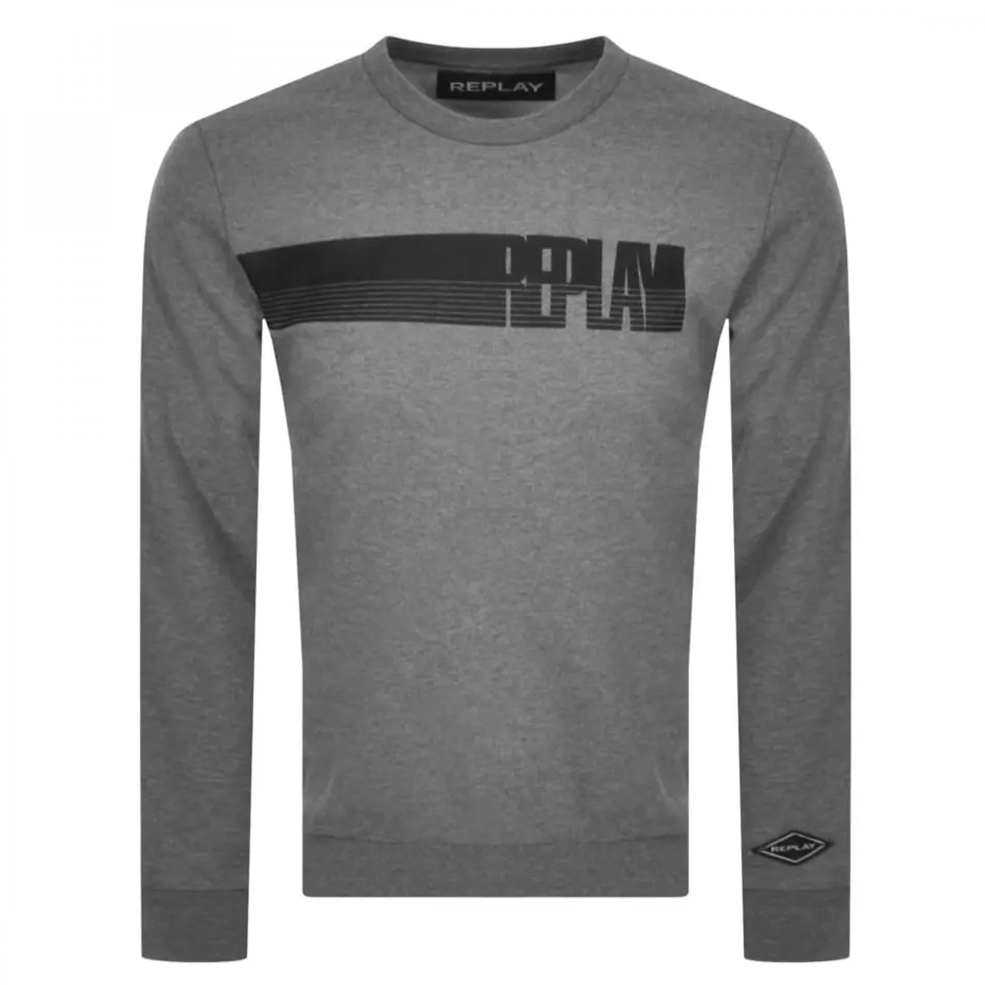 Replay Logo Crew Neck Sweatshirt Grey M3509