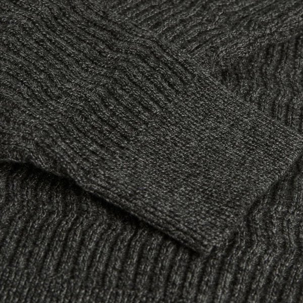 Ted Baker Agarr Grey Long Sleeve Textured Crew Neck Knitwear