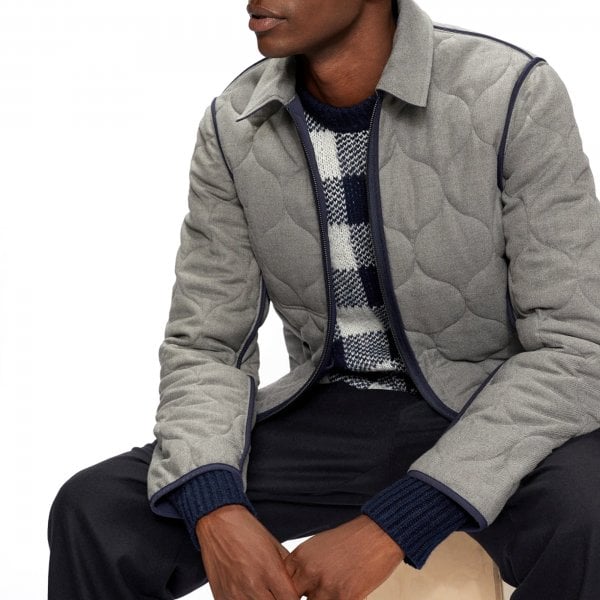 Ted Baker Schuss Navy Reversible Quilted Jacket