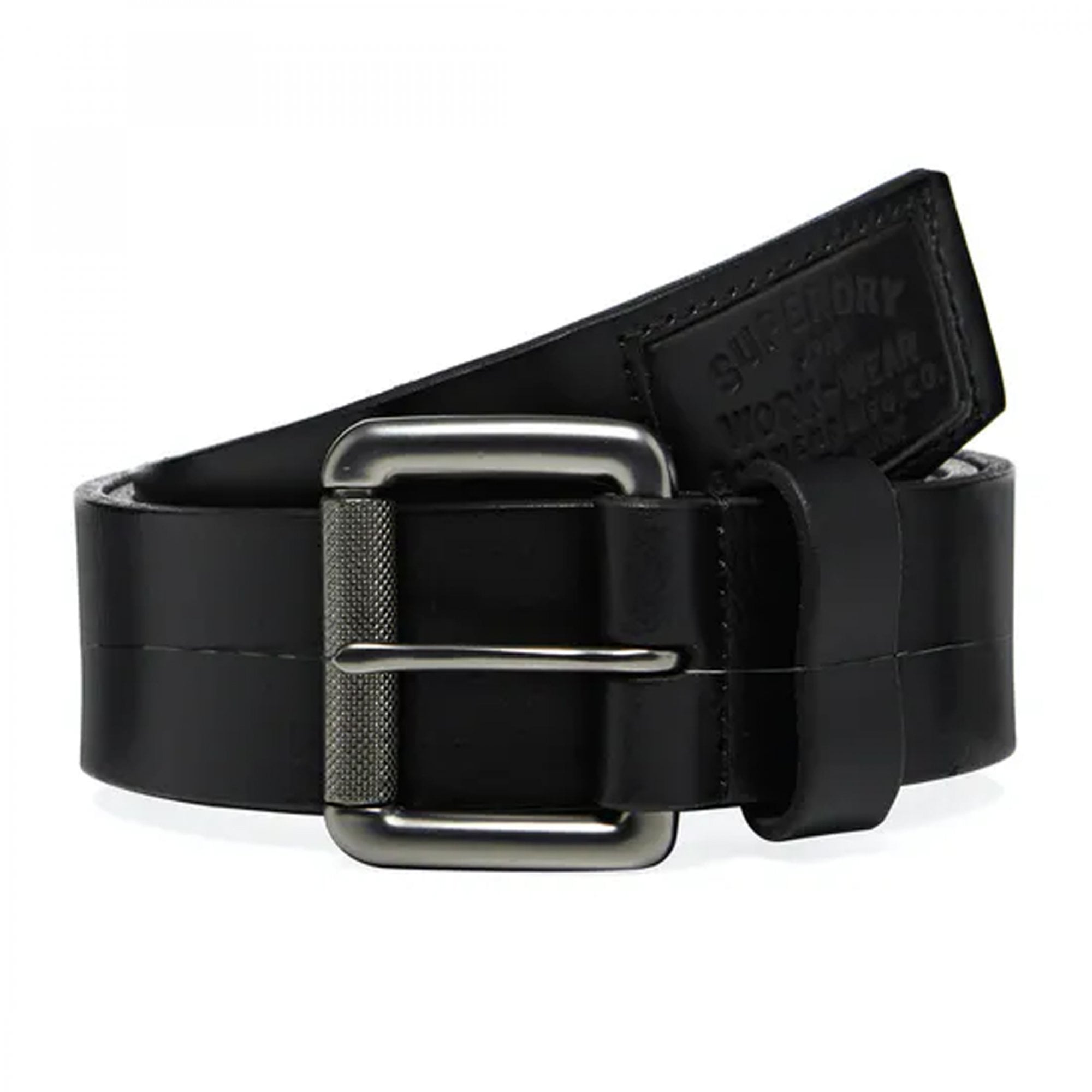 Superdry Badgeman Leather Belt Black 02A