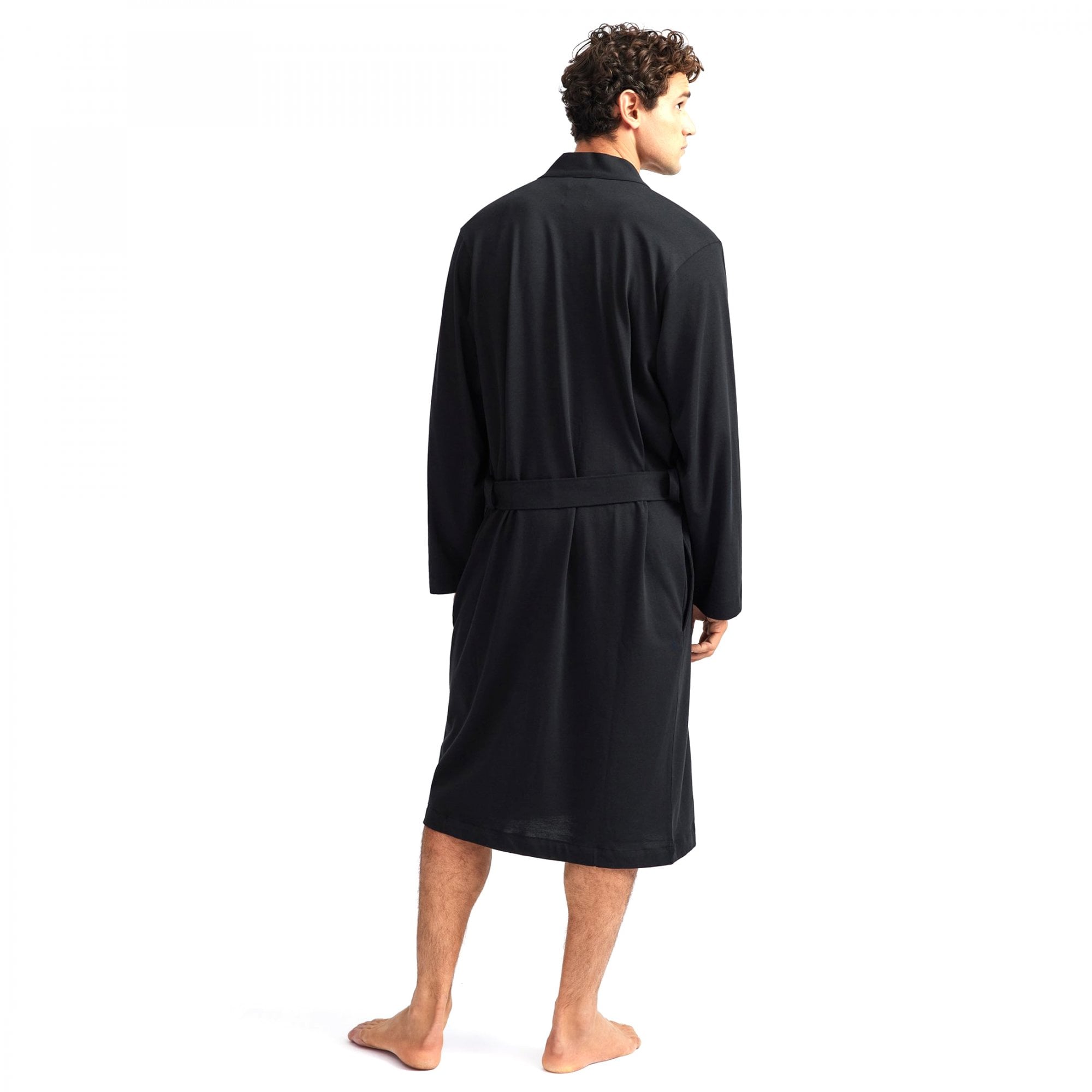 Hugo Boss Identity Kimono Black Heavy Cotton Dressing Gown 50460279