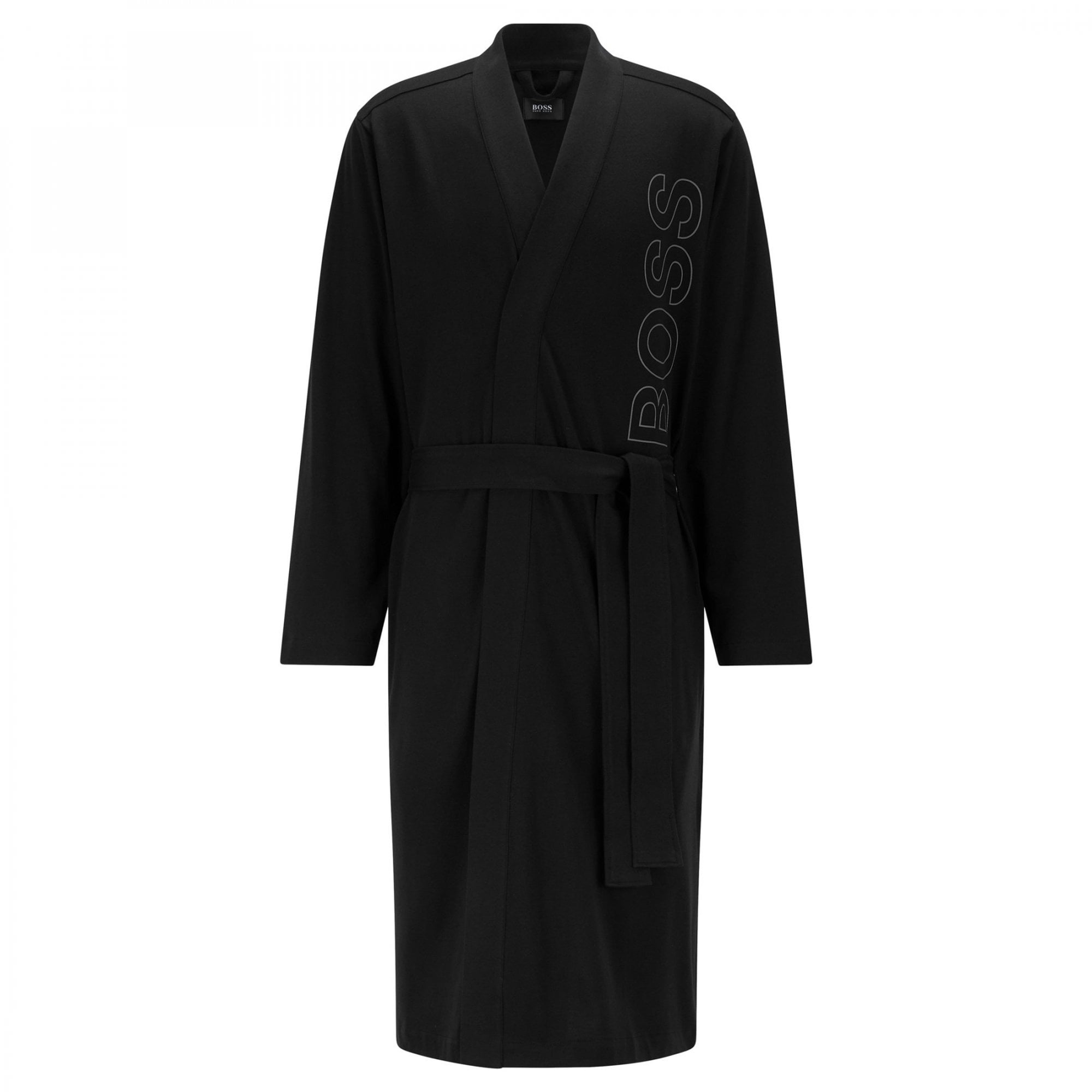 Hugo Boss Identity Kimono Black Heavy Cotton Dressing Gown 50460279
