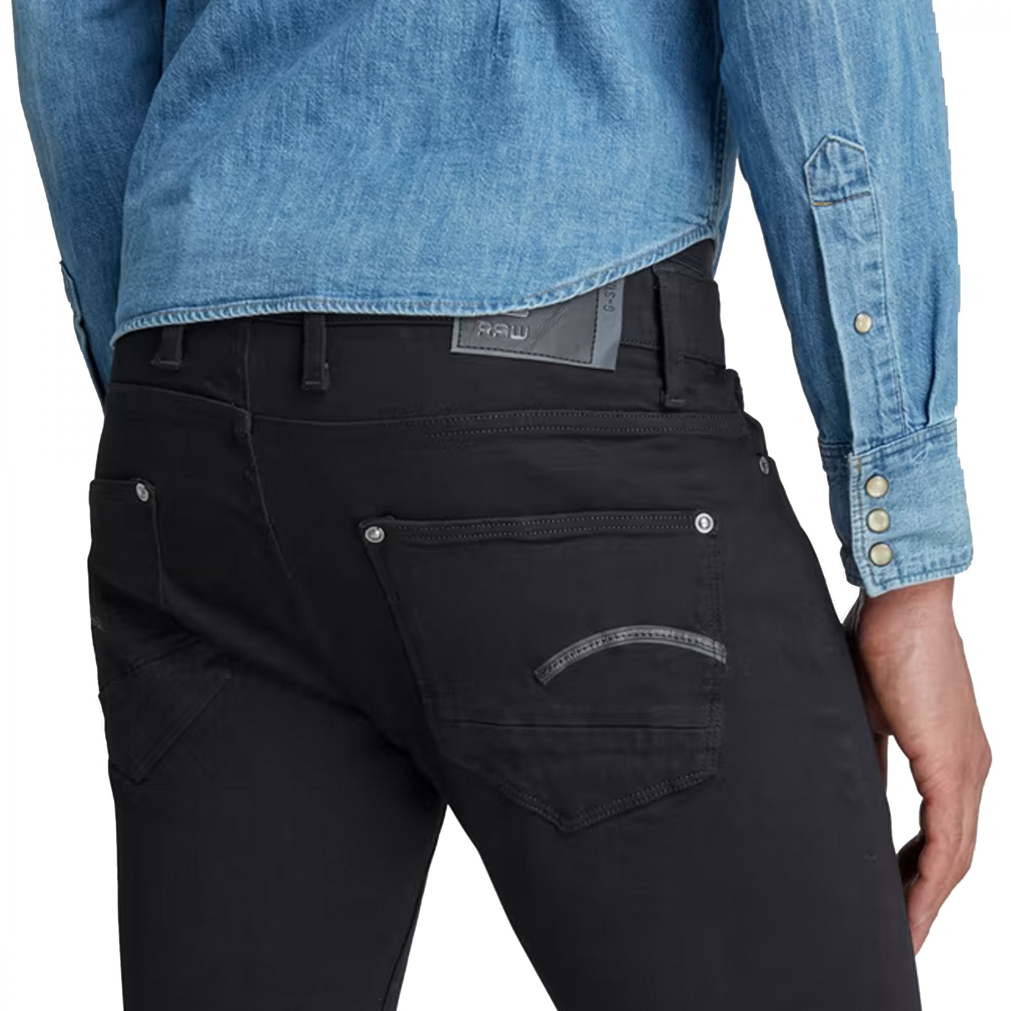 G-Star Raw Revend Skinny Pitch Black Stretch Denim Jeans 51010 B964 A810