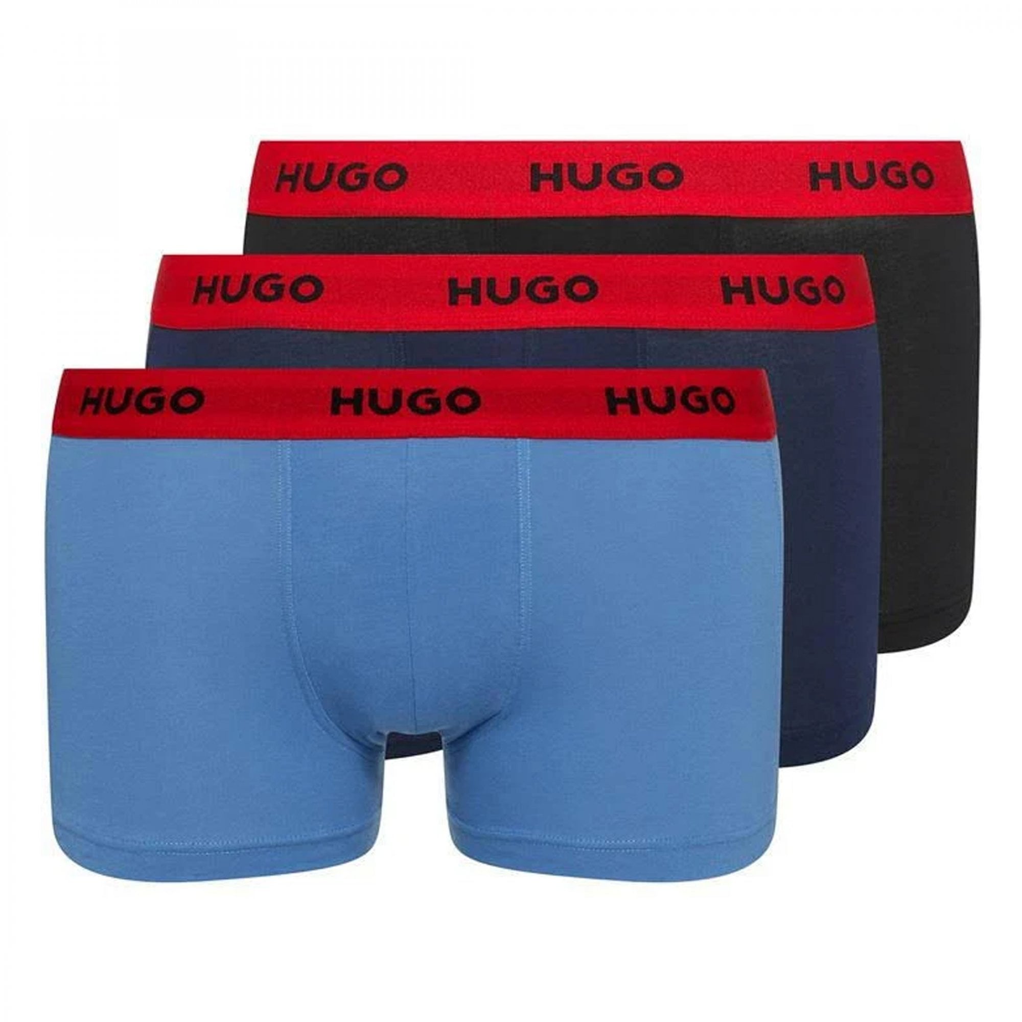 Hugo Boss 3 Pack Black/Navy/Blue 961 Boxer Trunk Shorts 50469766