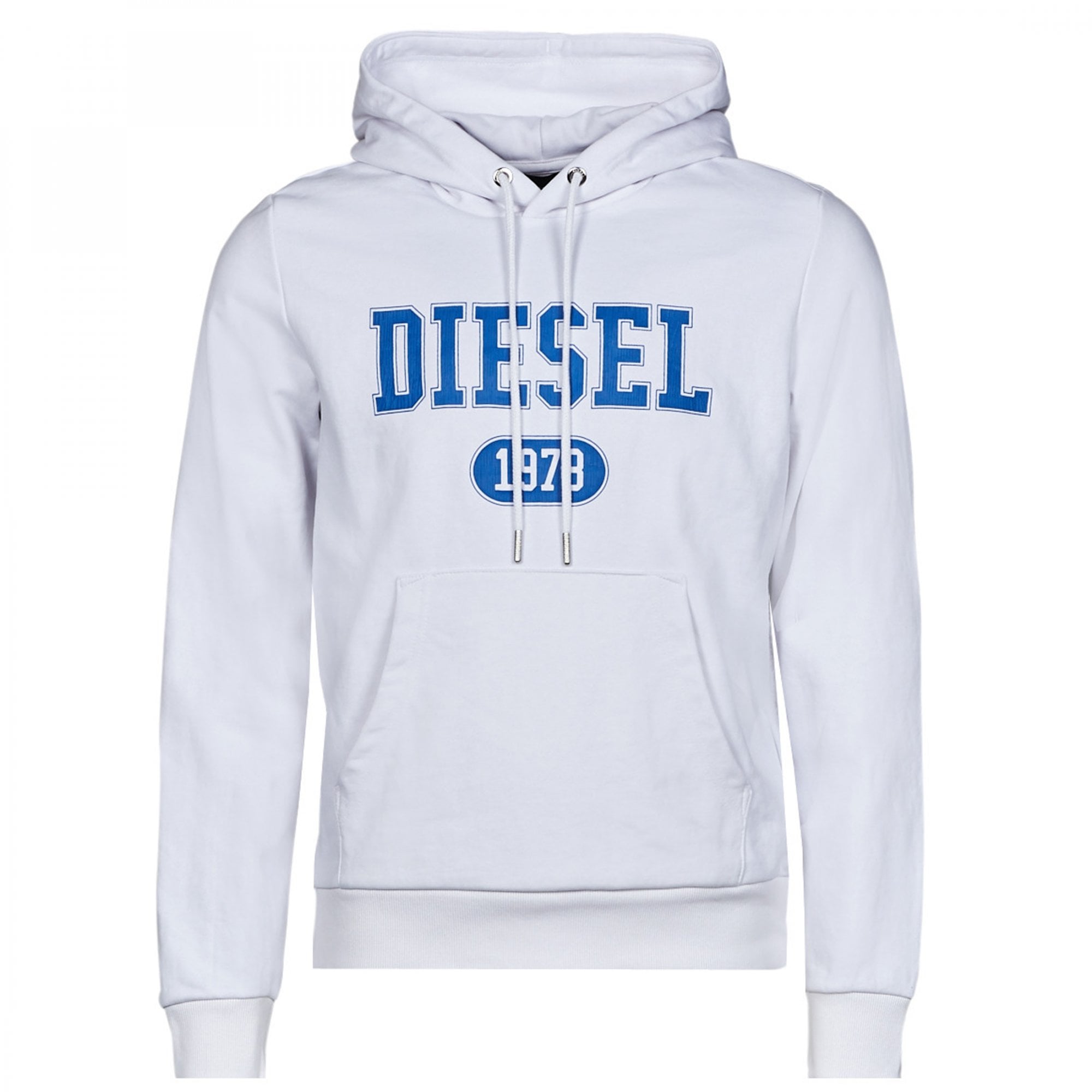 Diesel S-Ginn-Hood-K25 Logo Hoody Sweatshirt Off White