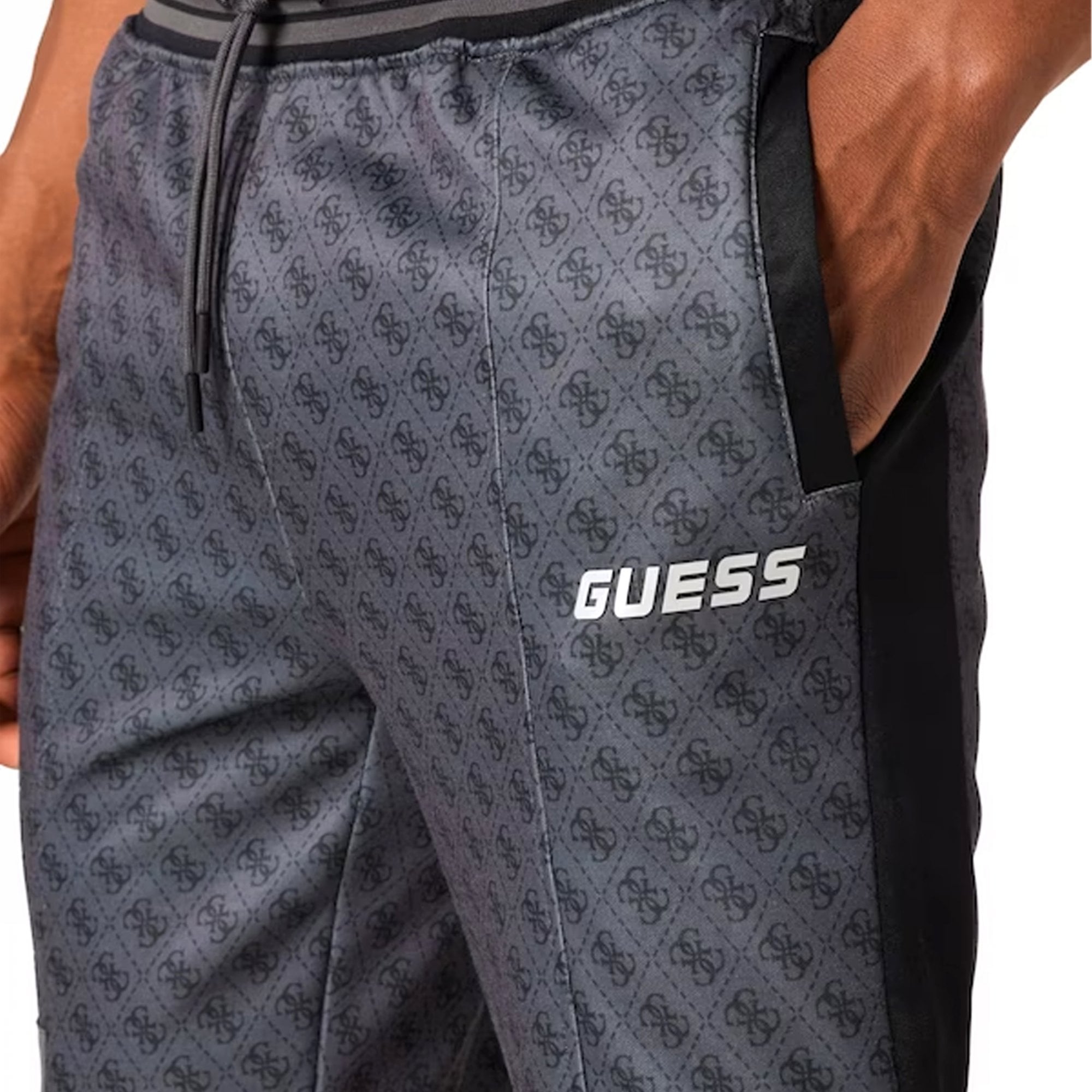 Guess Marshall Black/Grey 4G Track Pants Z2YB08 FL04Q