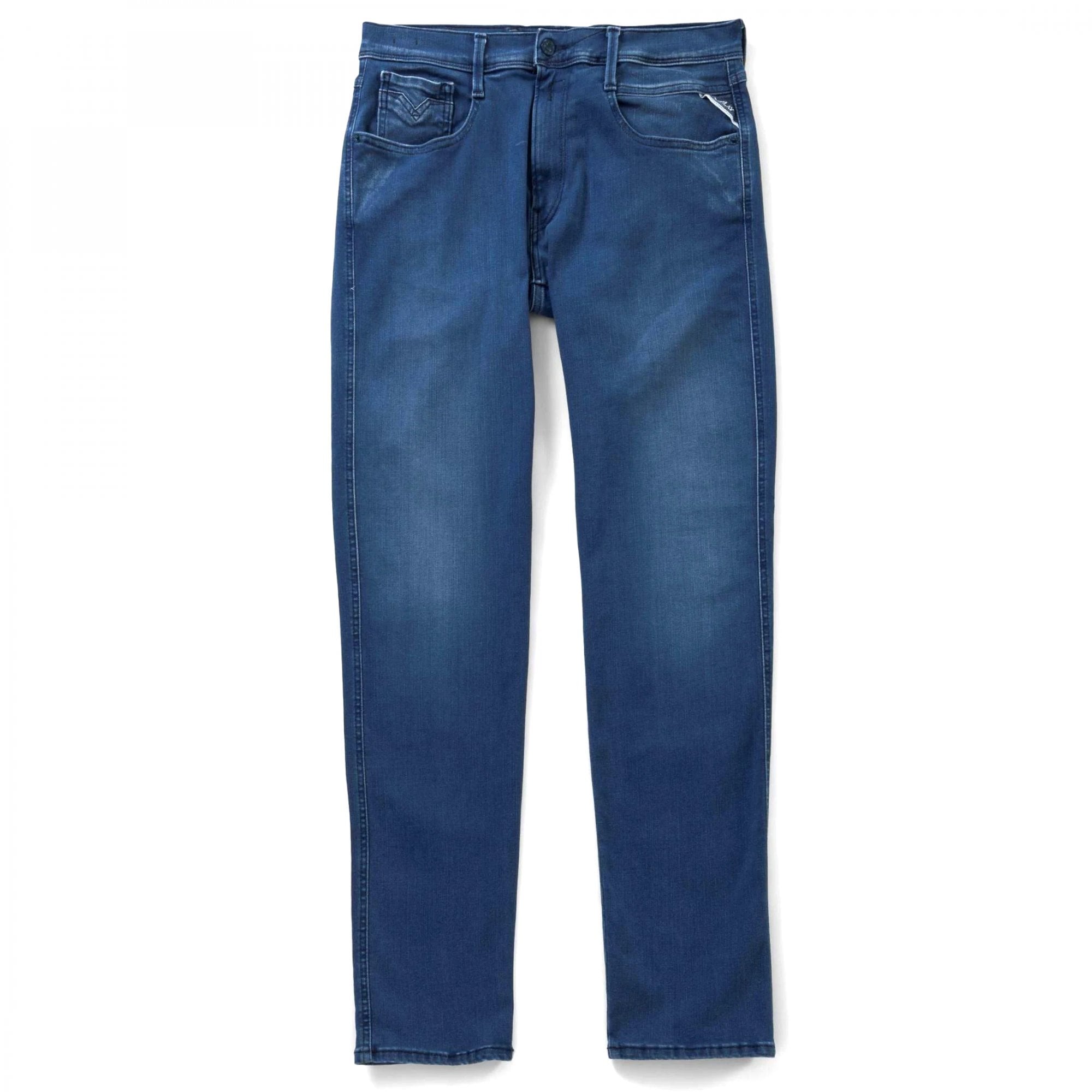 Replay Anbass Hyperflex Stretch Light Blue Denim Jeans M914Y 661 HY3 009