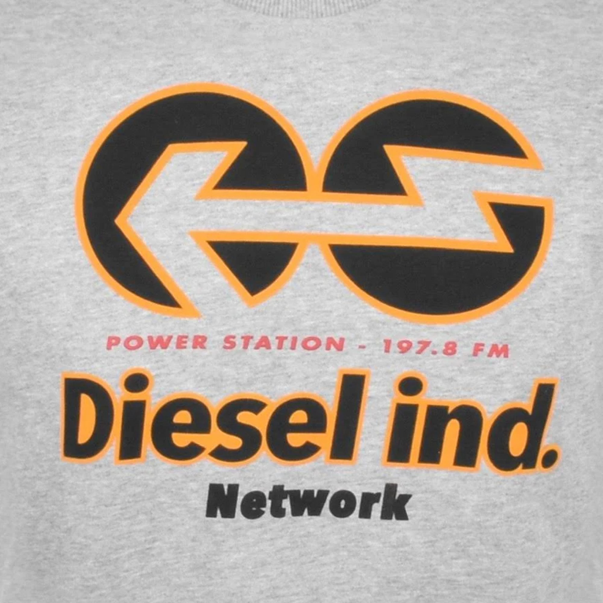 Diesel S-Ginn-E1 Logo Crew Neck Sweatshirt Grey