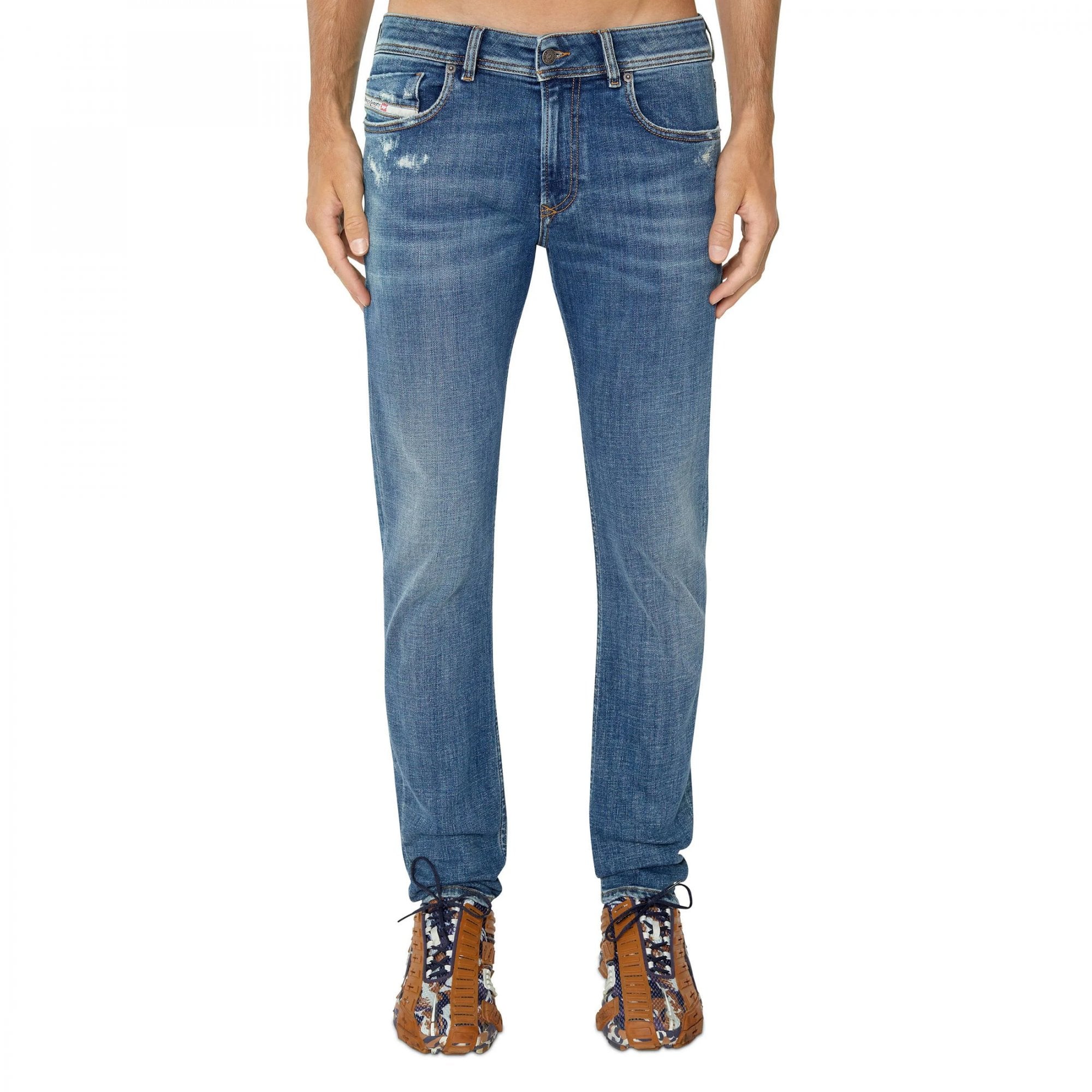 Replay Anbass Blue Rip & Repaired Denim Jeans M914Y 573 32R 009