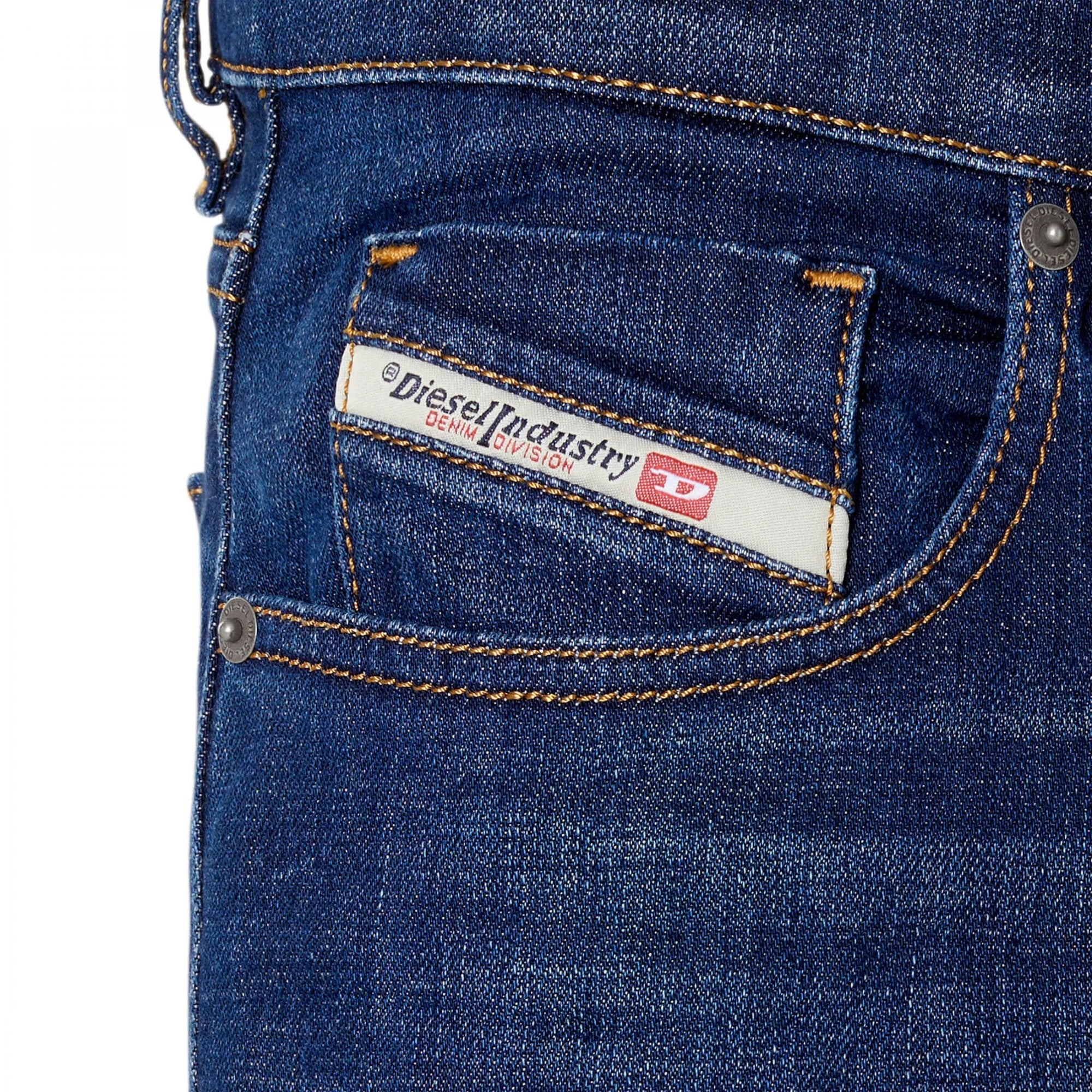 Diesel D-Strukt Dark Mid Blue Slim Denim Jeans 09D45