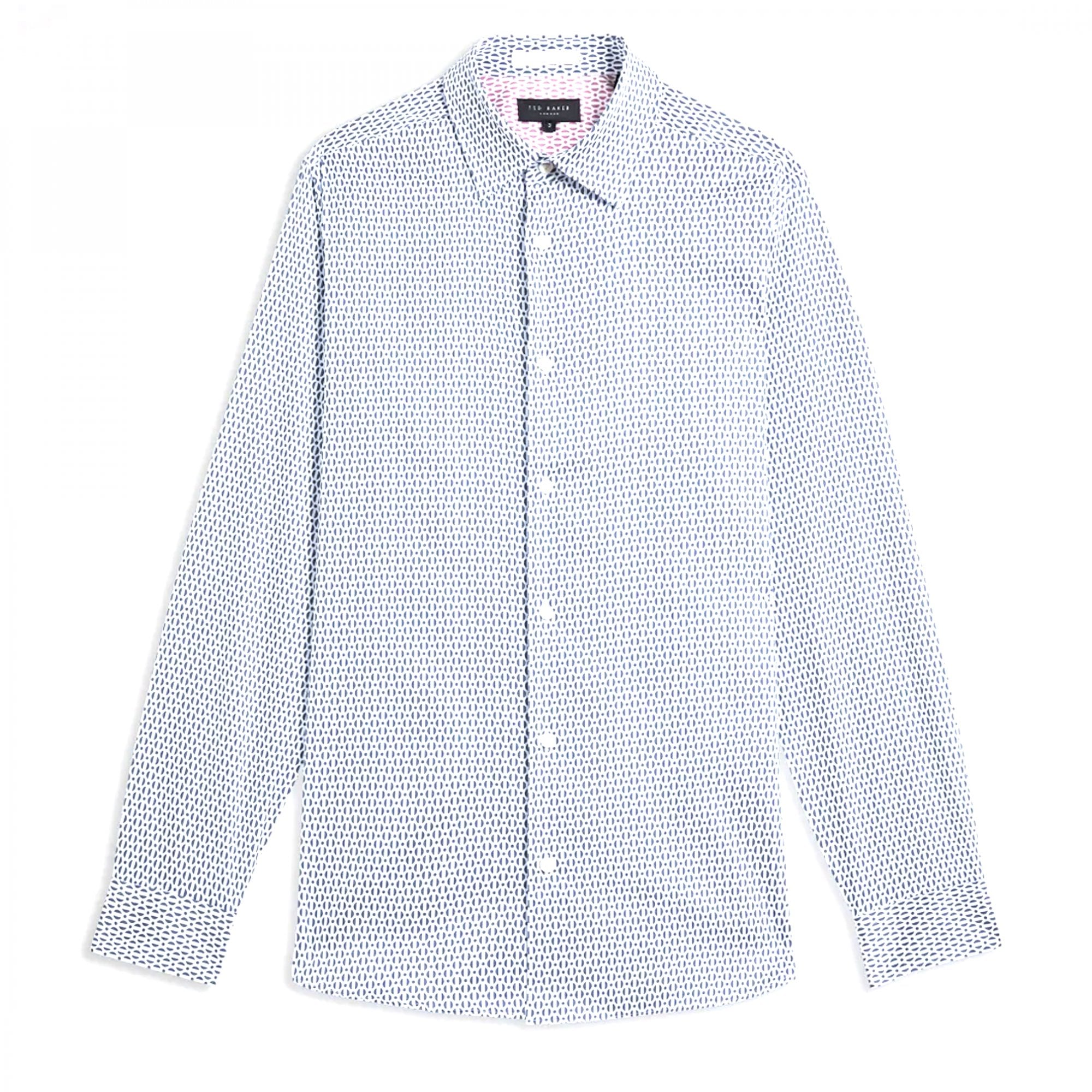 Ted Baker Conifur LS Circle Geo Printed Shirt Light Blue