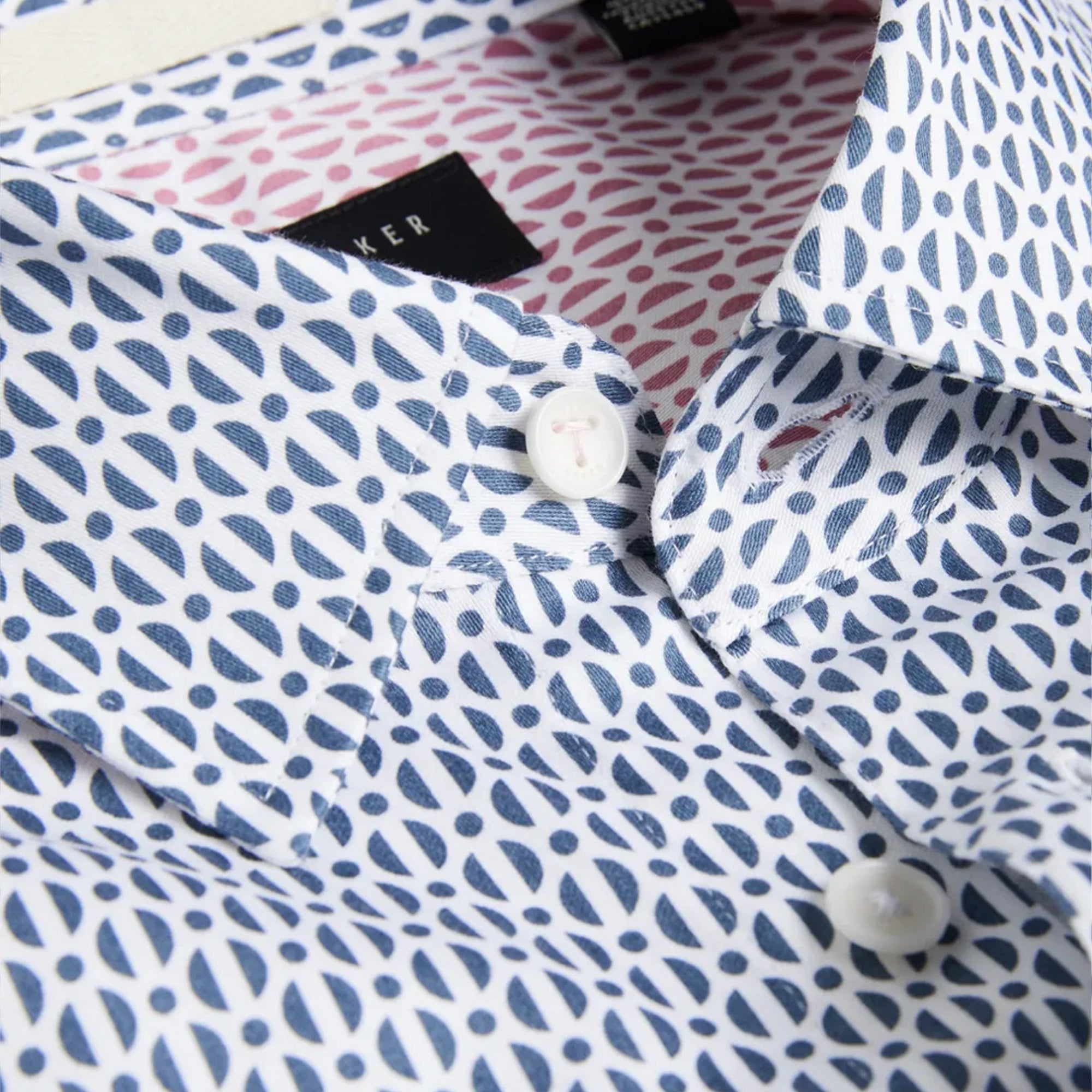 Ted Baker Conifur LS Circle Geo Printed Shirt Light Blue