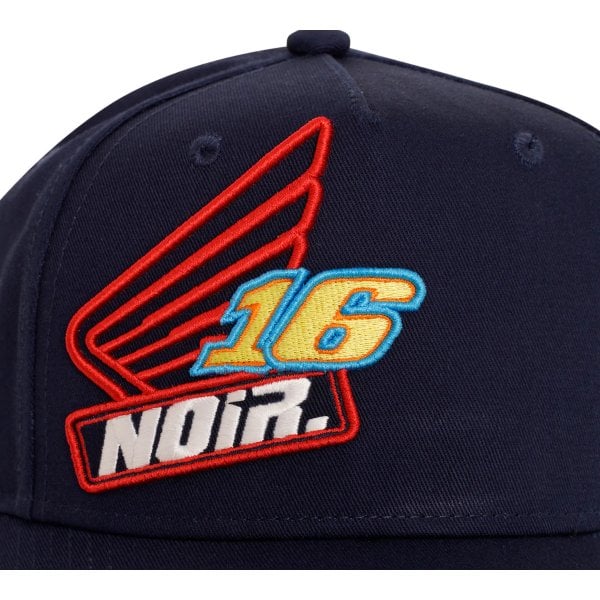 Societe Noir Racer Trucker Snapback Cap Navy/Red