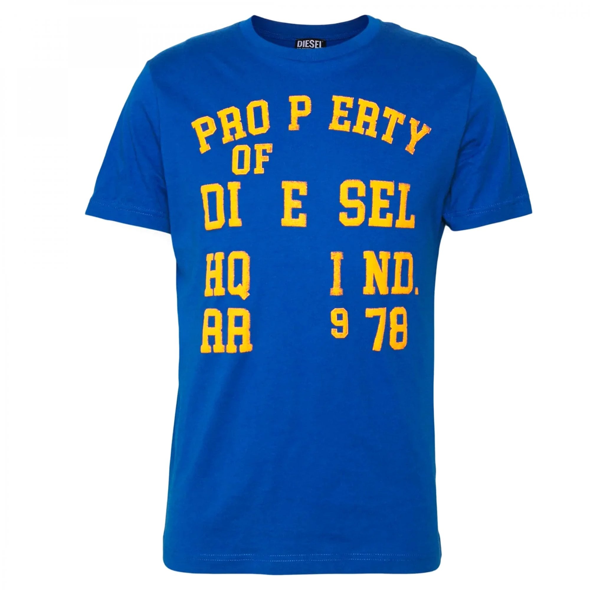 Diesel T-DIEGOR-K59 Logo Printed T-Shirt Bright Blue