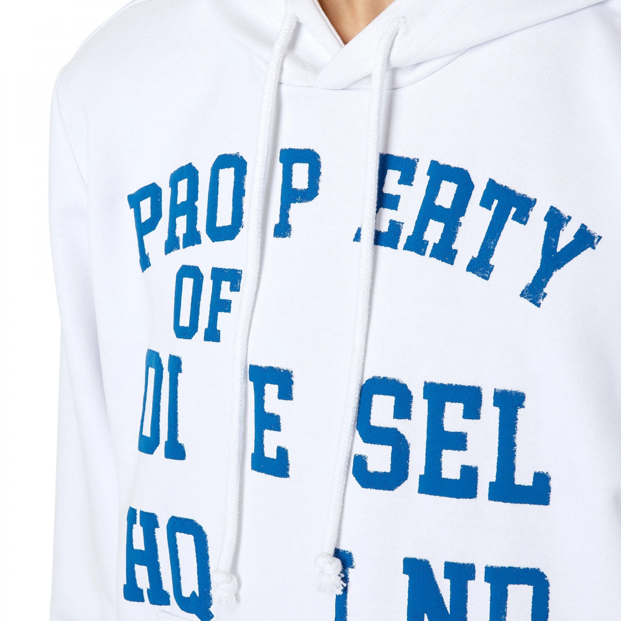Diesel S-Ginn-Hood-K32 Logo Hoody Sweatshirt White
