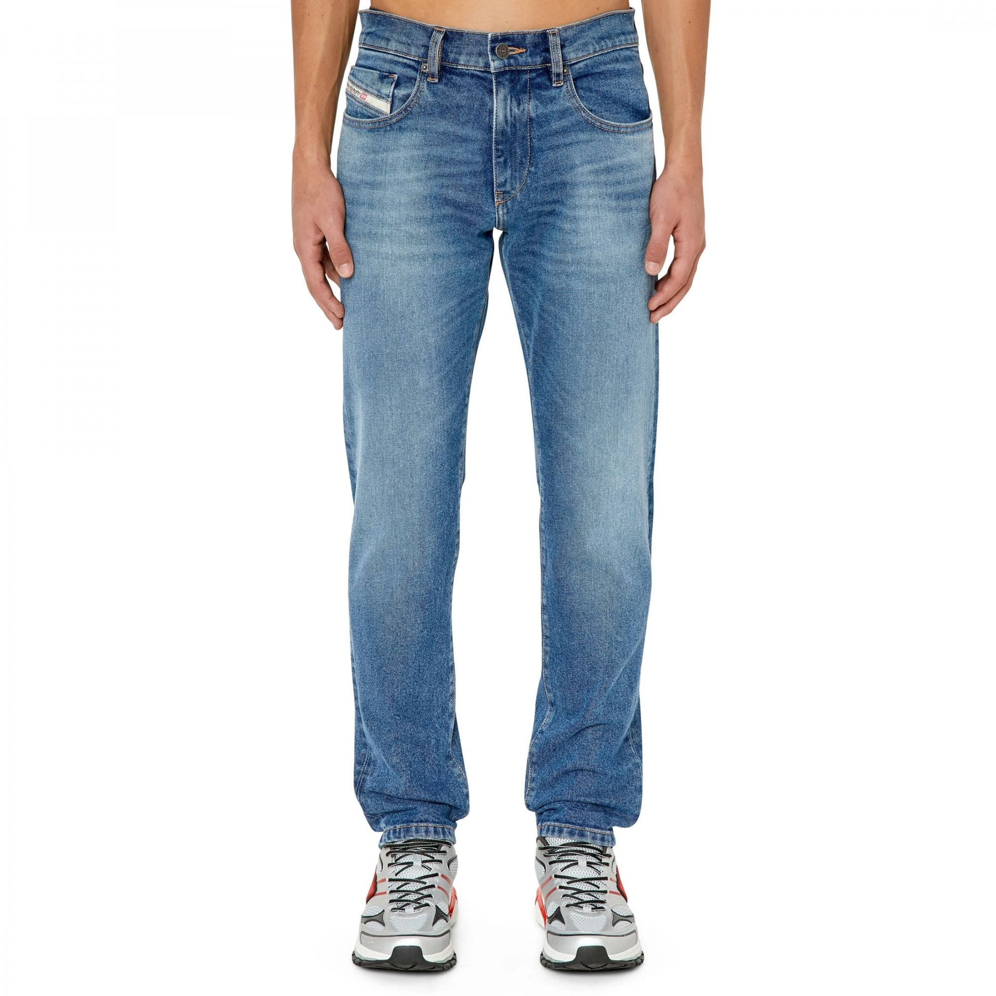 Diesel D-Strukt Light Blue Slim Denim Jeans 0NFAJ