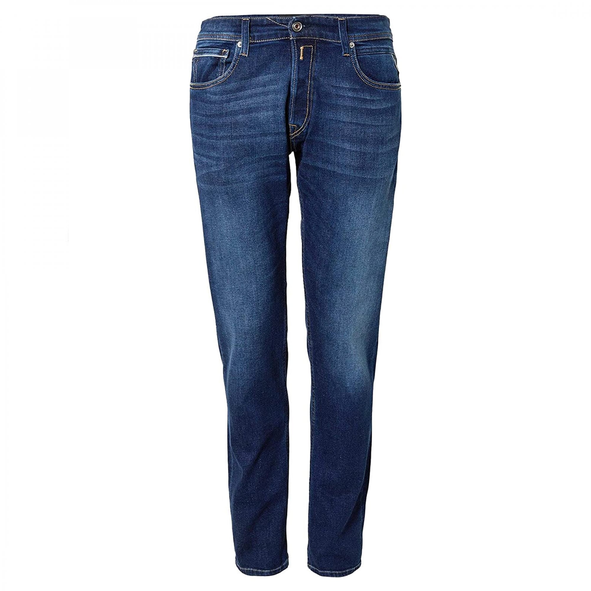 Replay Grover Straight Fit Blue Washed Denim Jeans MA972 685 490 009