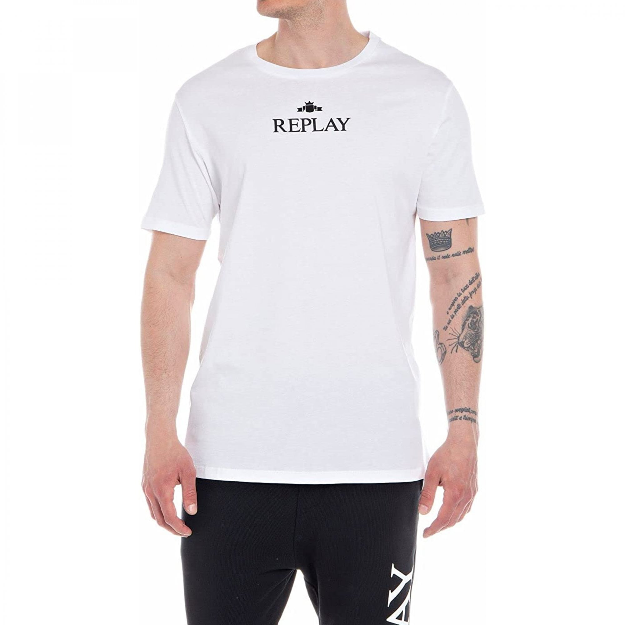 Replay Logo Print T-Shirt White M6473