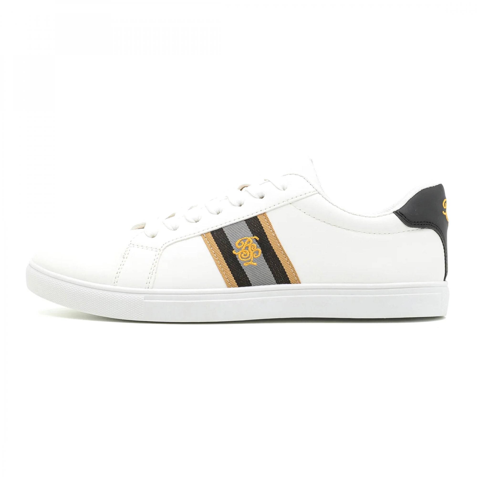 Brave Soul Louie BSL White Faux Leather Trainers