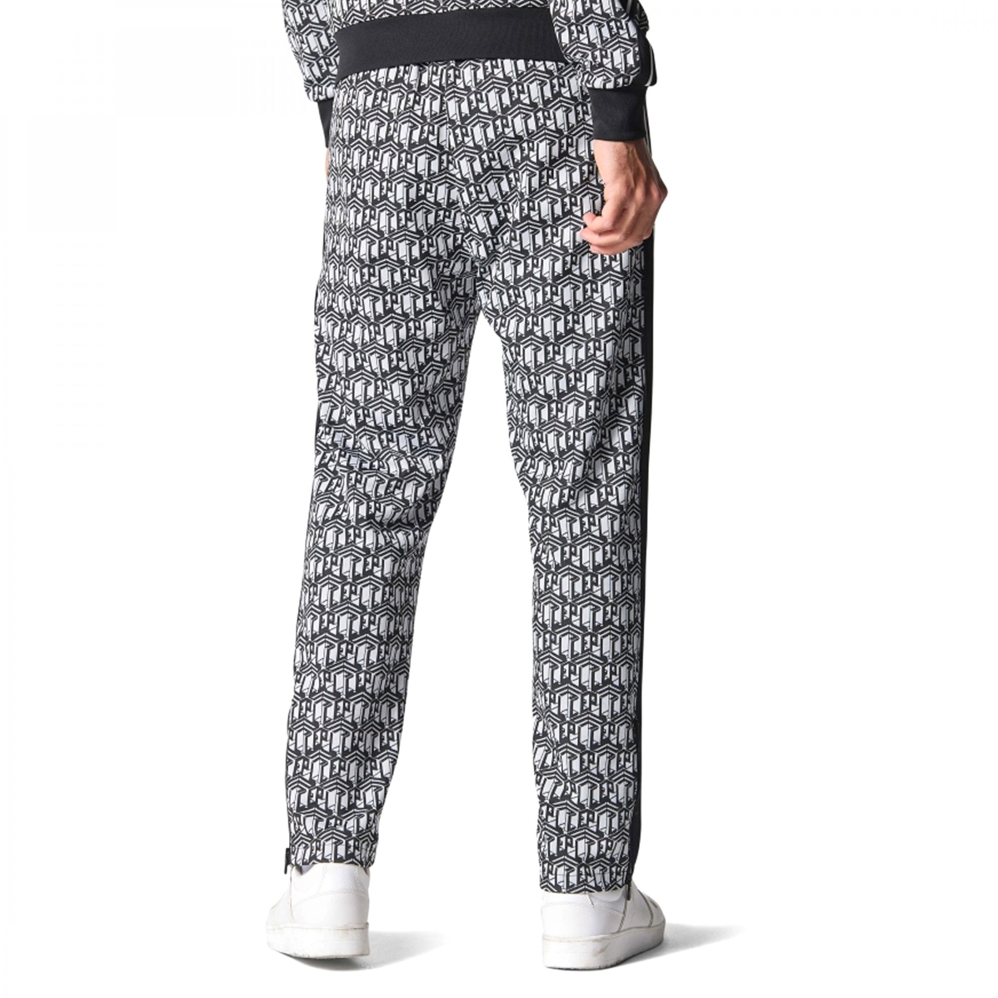 883 Police Bivio Black Printed Track Pants