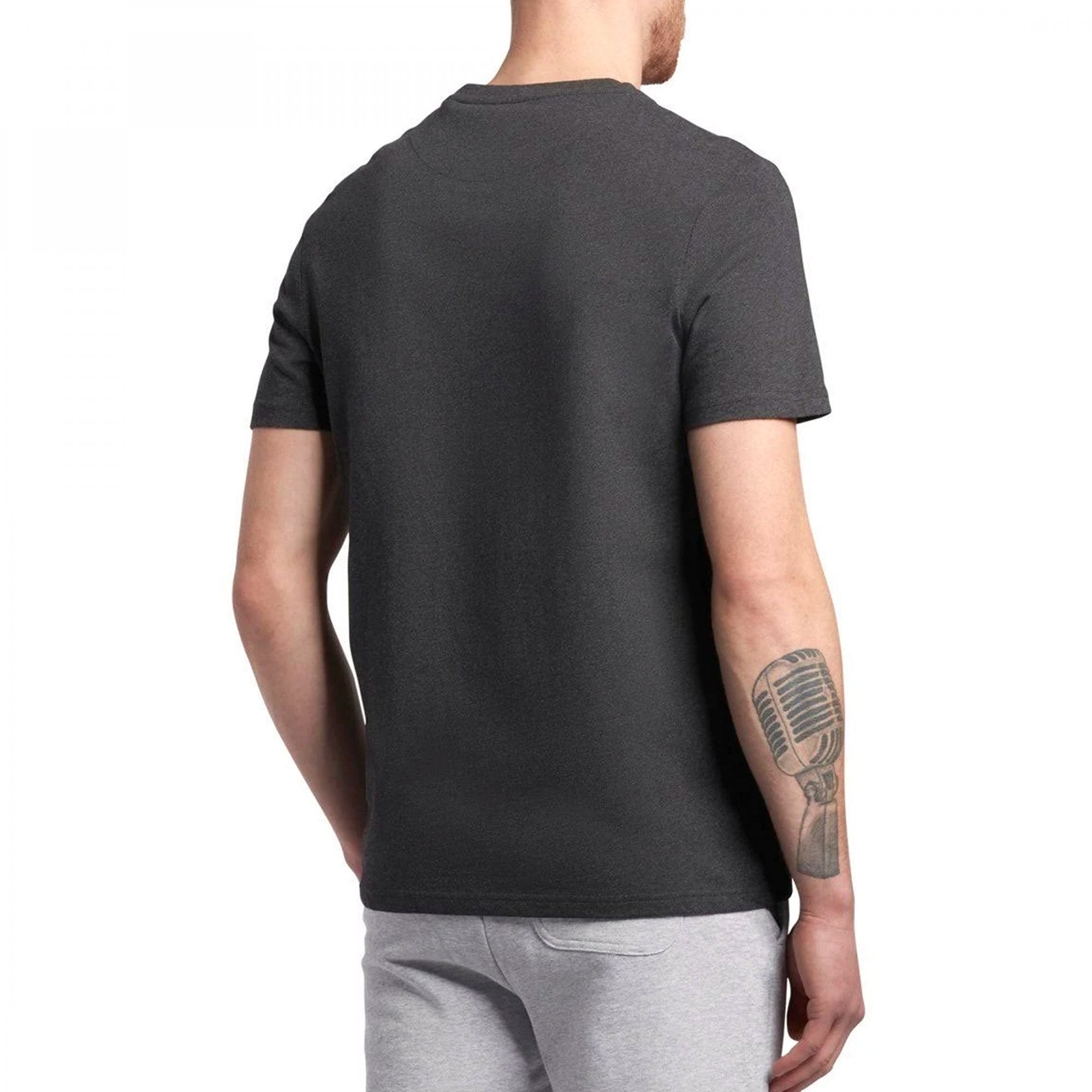 Lyle & Scott Plain Crew Neck T-Shirt Charcoal Marl 398 TS400VOG