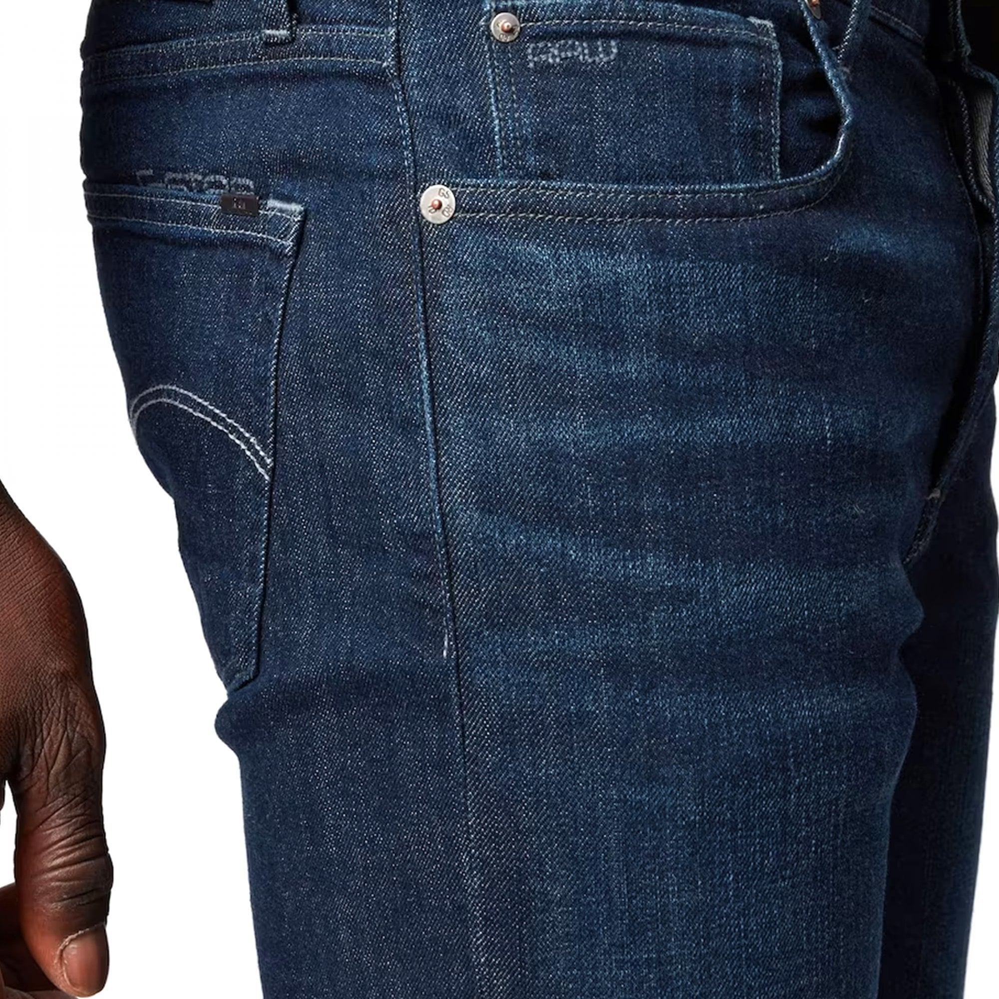 GStar Raw 3301 Slim Worn In Deep Marine Blue Jeans 51001 B767 C602