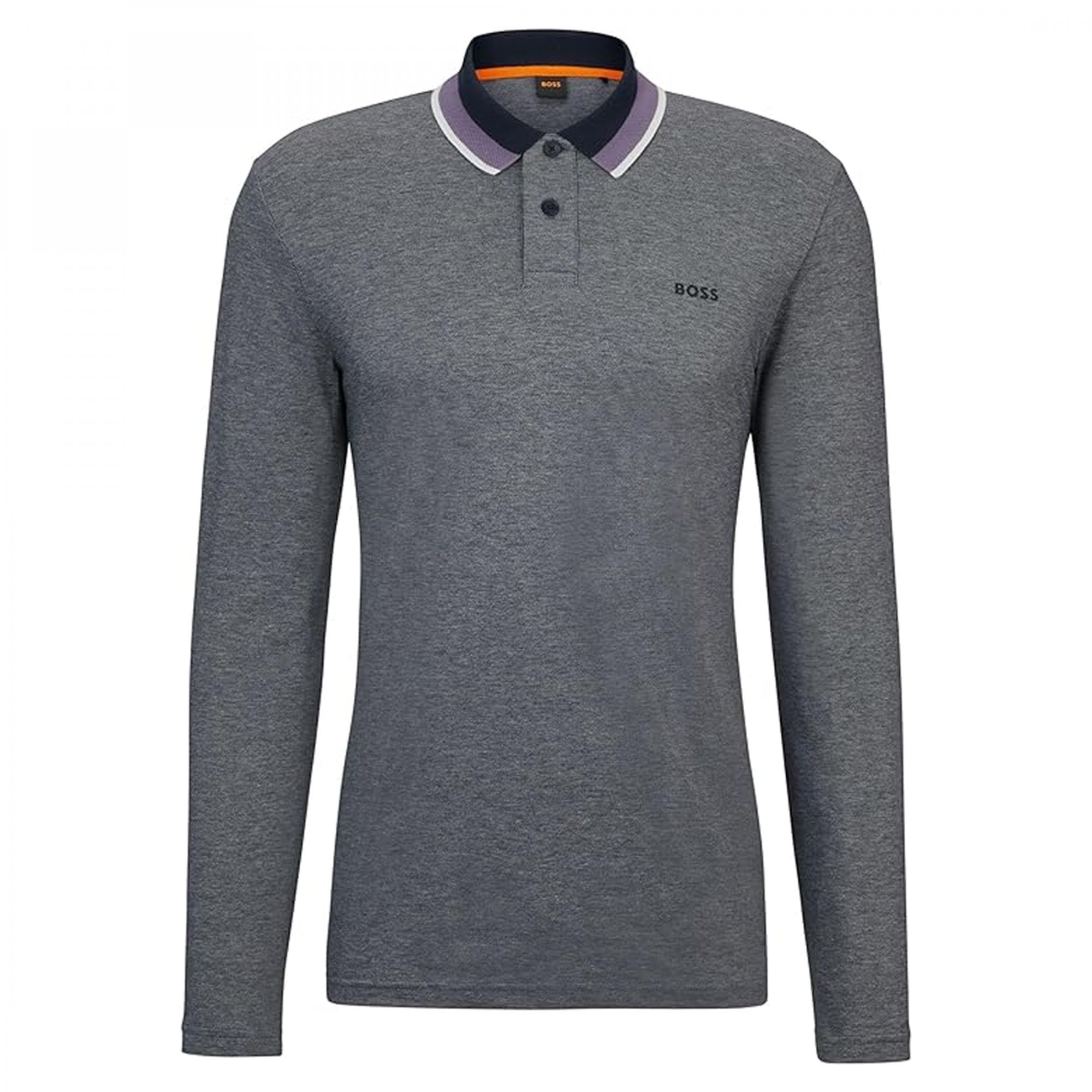Hugo Boss Peoxfordlong_1 Long Sleeved Oxford Pique Polo Navy 404 50501757