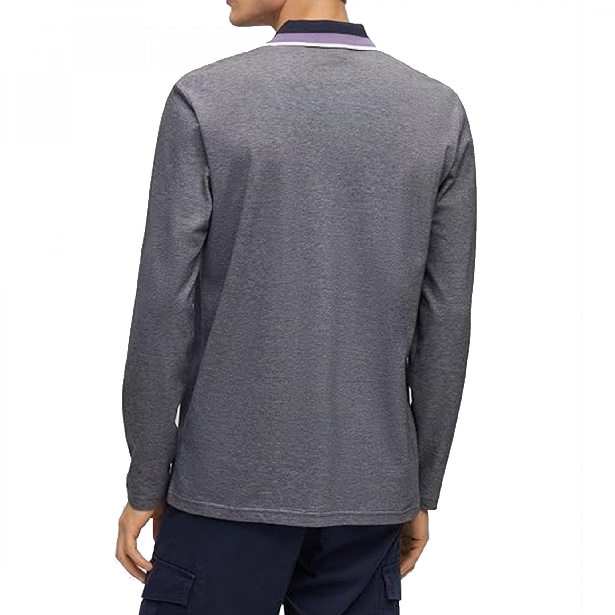 Hugo Boss Peoxfordlong_1 Long Sleeved Oxford Pique Polo Navy 404 50501757