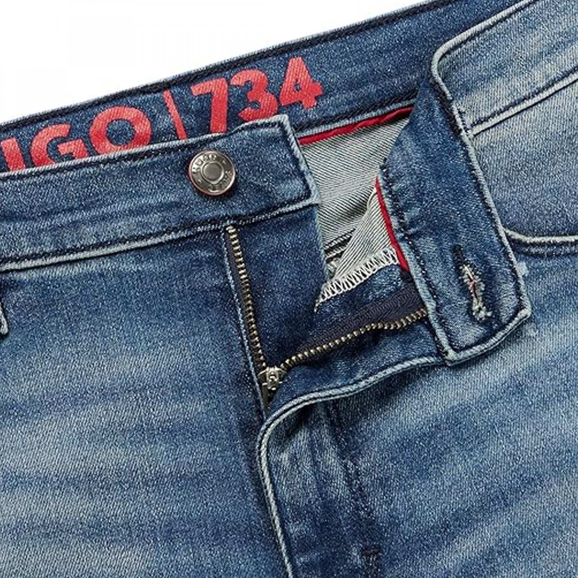 Hugo Boss 734 Washed Blue Ripped Extra Slim Fit Jeans 431 50499066