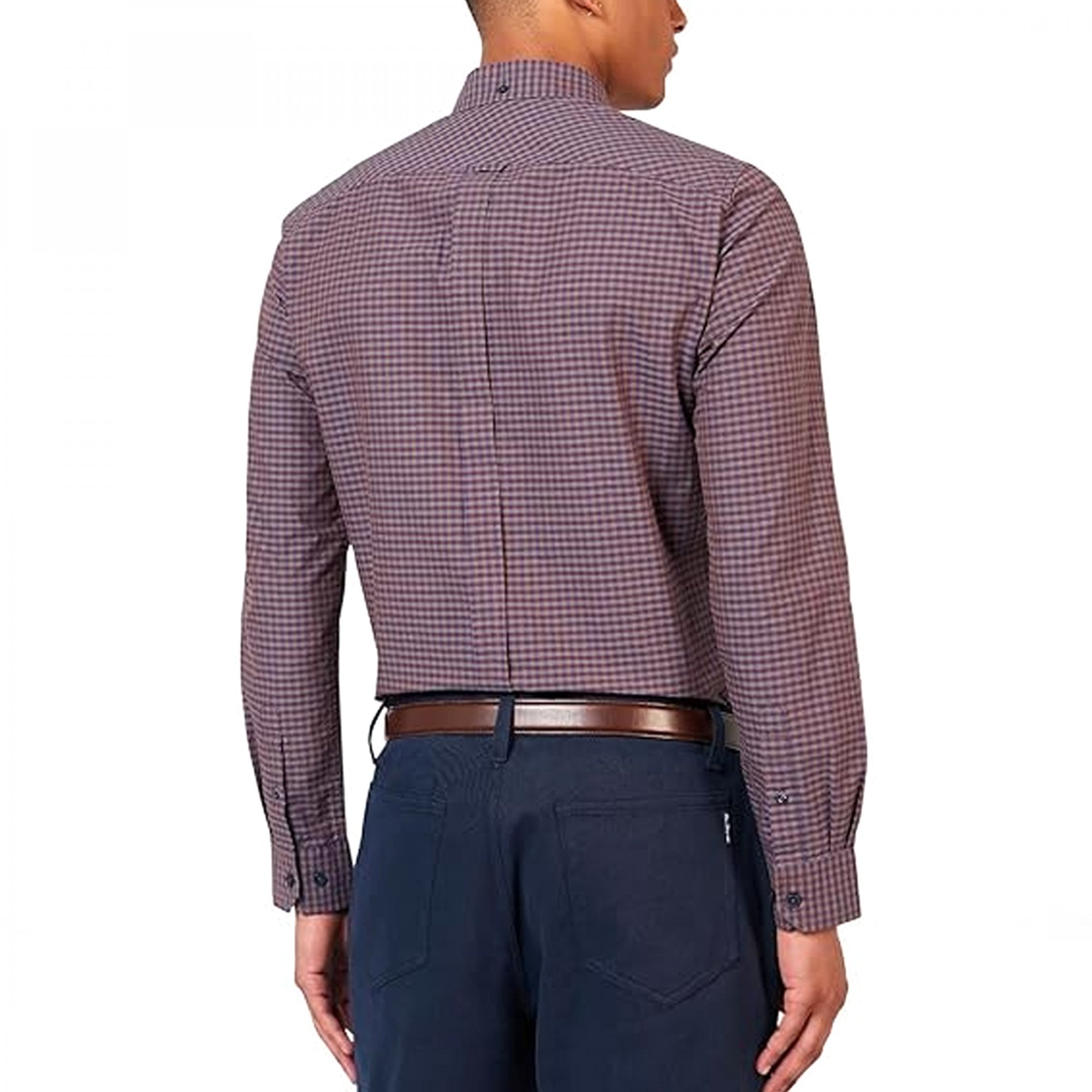 Ben Sherman Gingham Check Long Sleeve Shirt Ginger 552 0059141