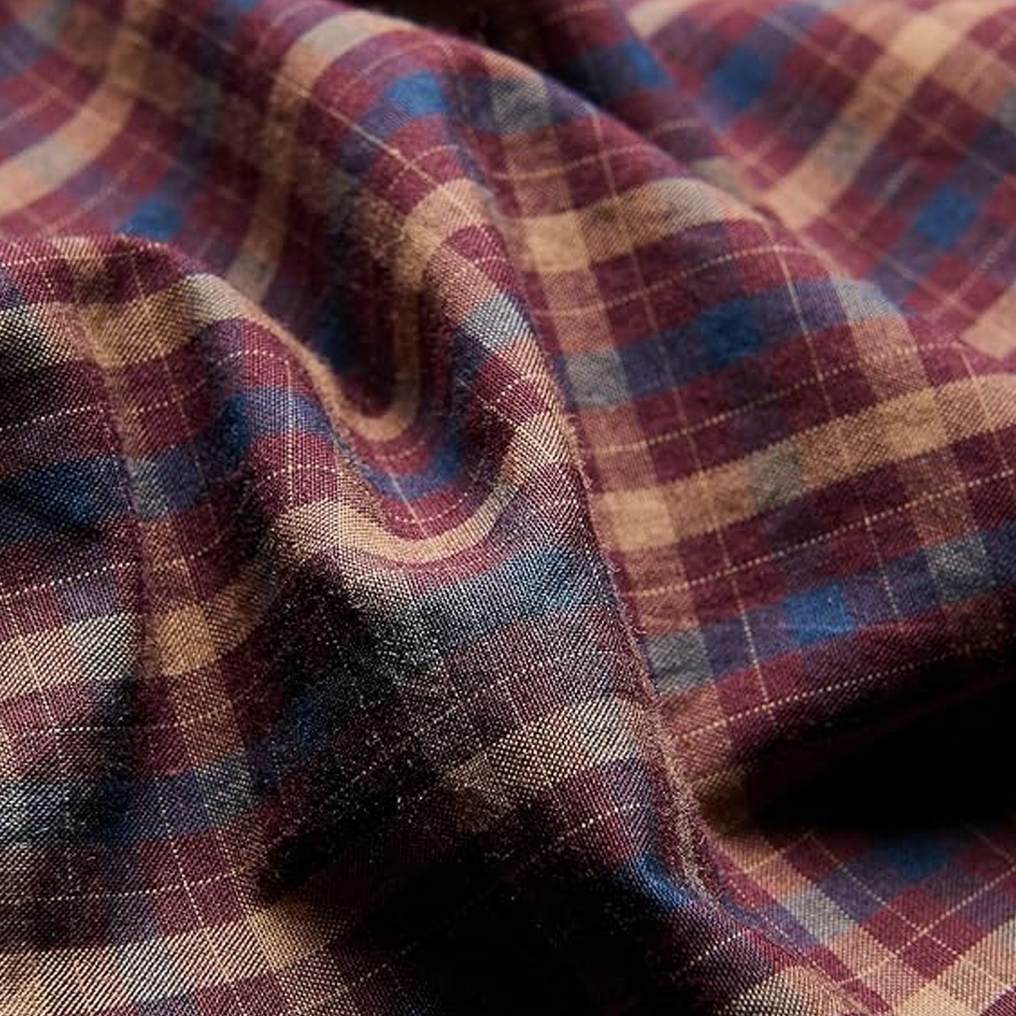 Ben Sherman House Check Long Sleeve Shirt Aubergine 790 0059143