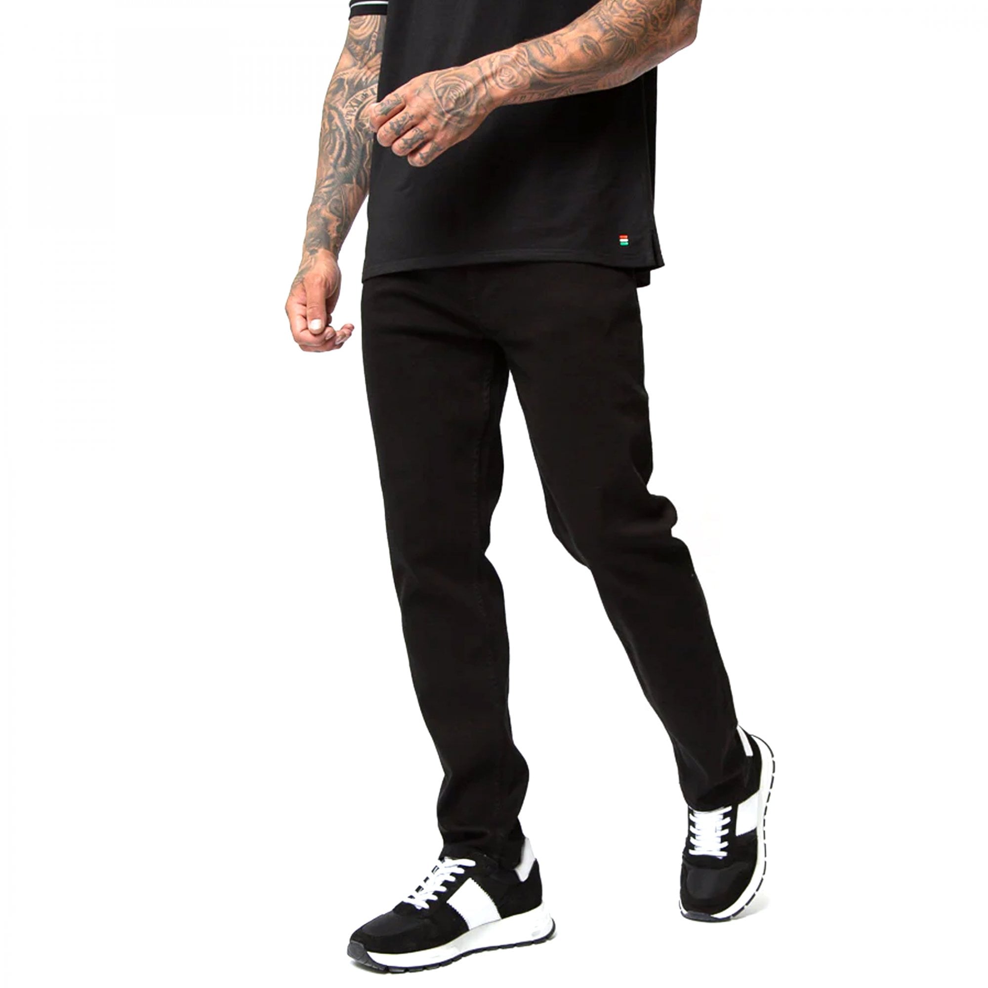 Valere Milano Lusso Plain Black Stretch Jeans