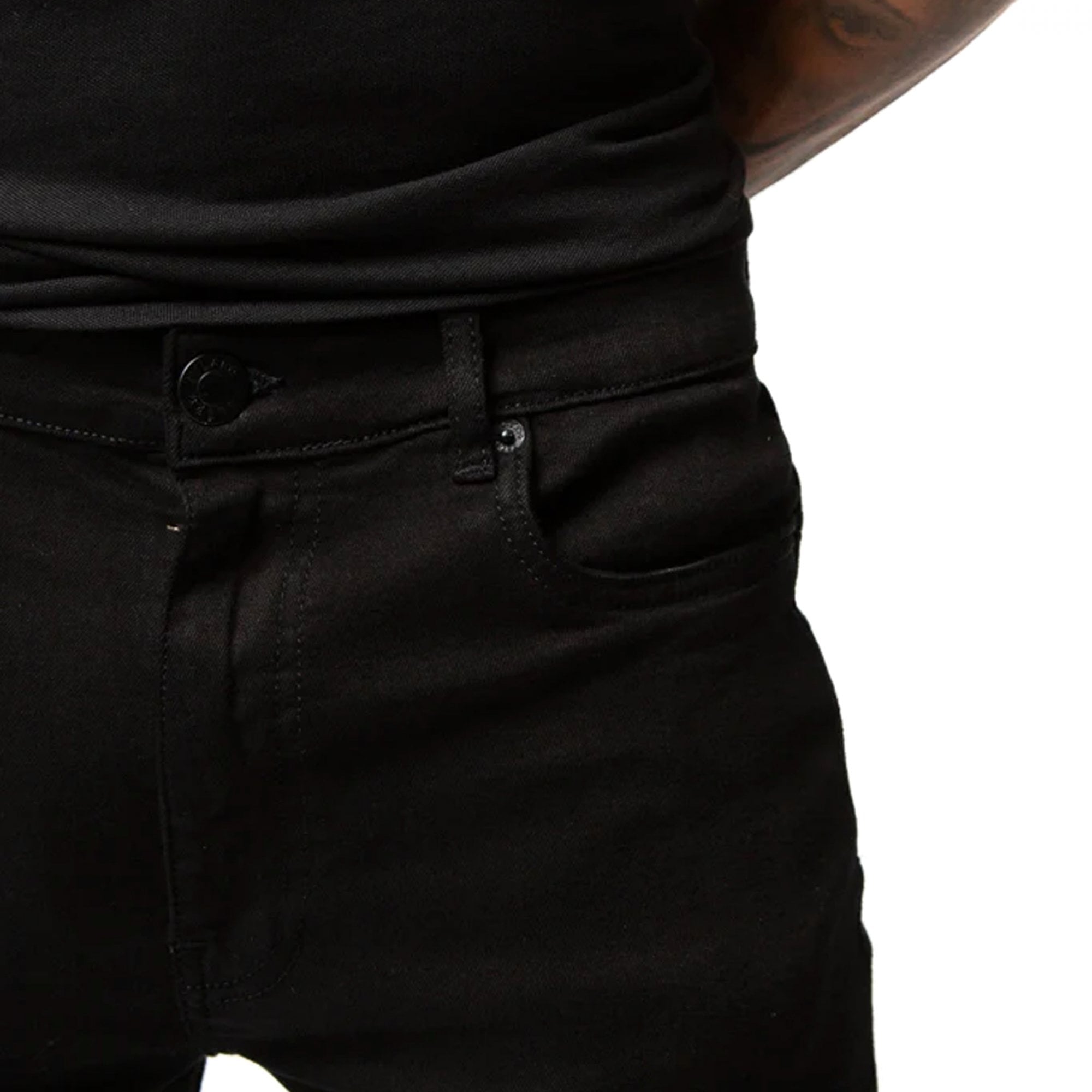 Valere Milano Lusso Plain Black Stretch Jeans