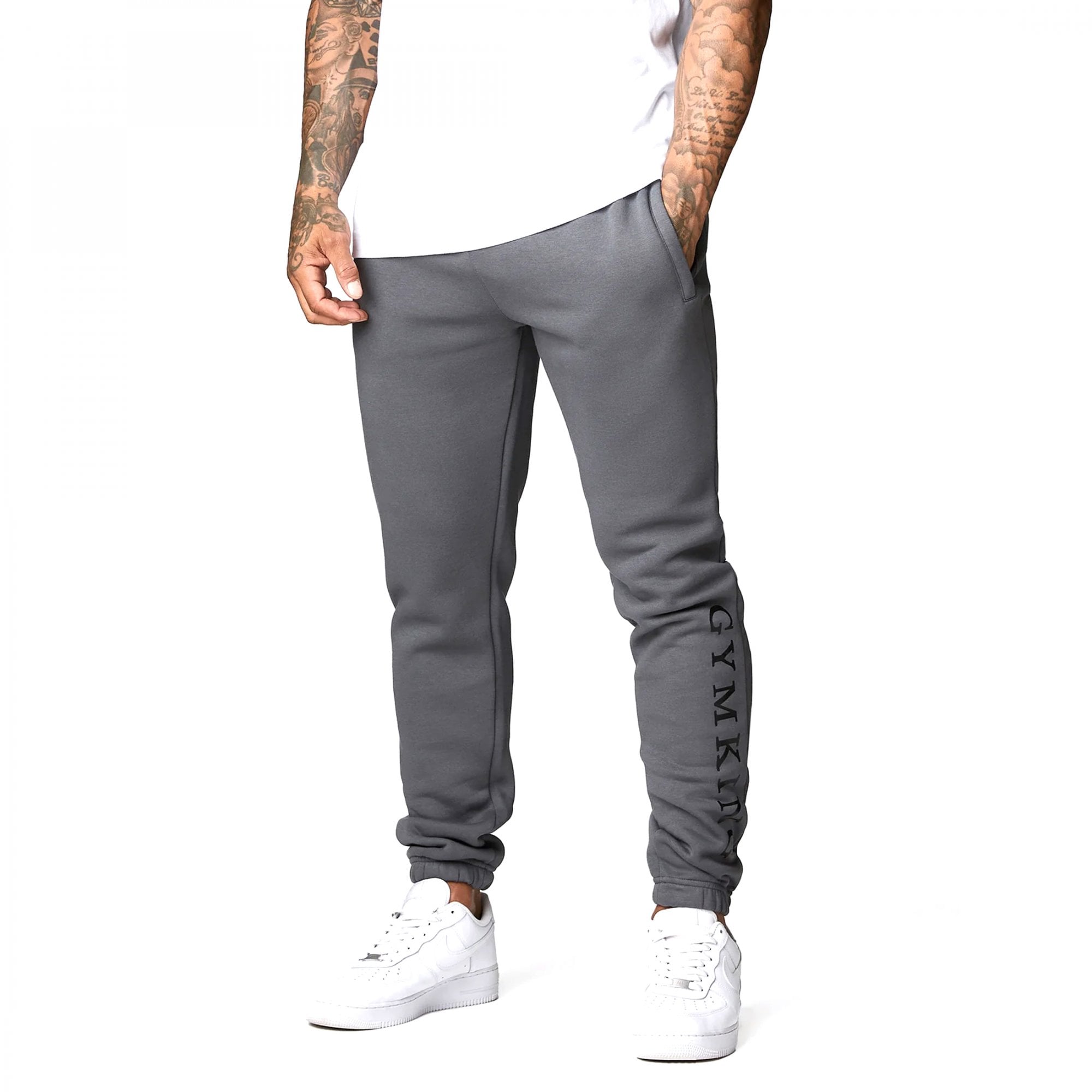 Gym King Covert Linear Cuff Joggers Dark Grey Pewter