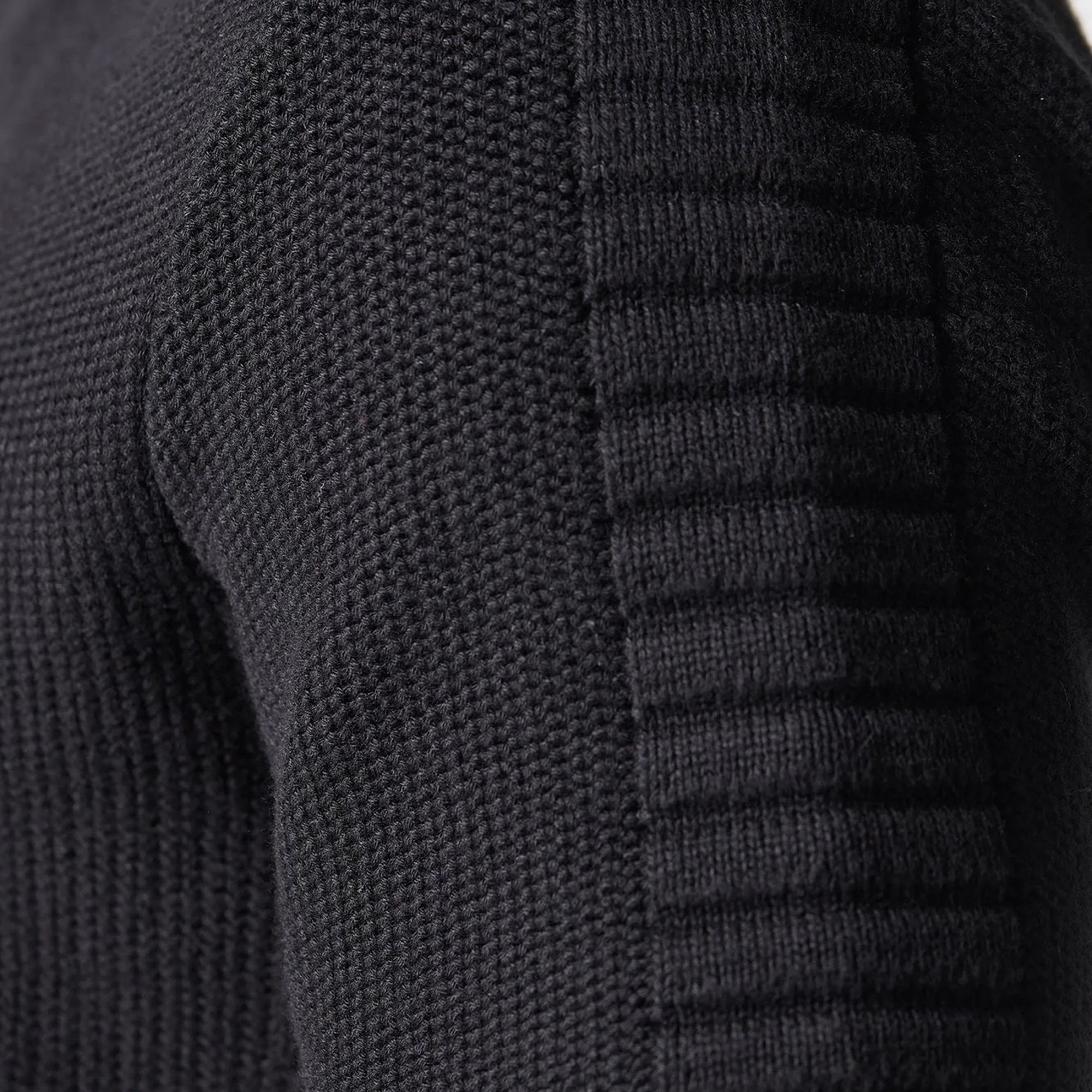 Police Lapis Crew Neck Chunky Knit Jumper Black