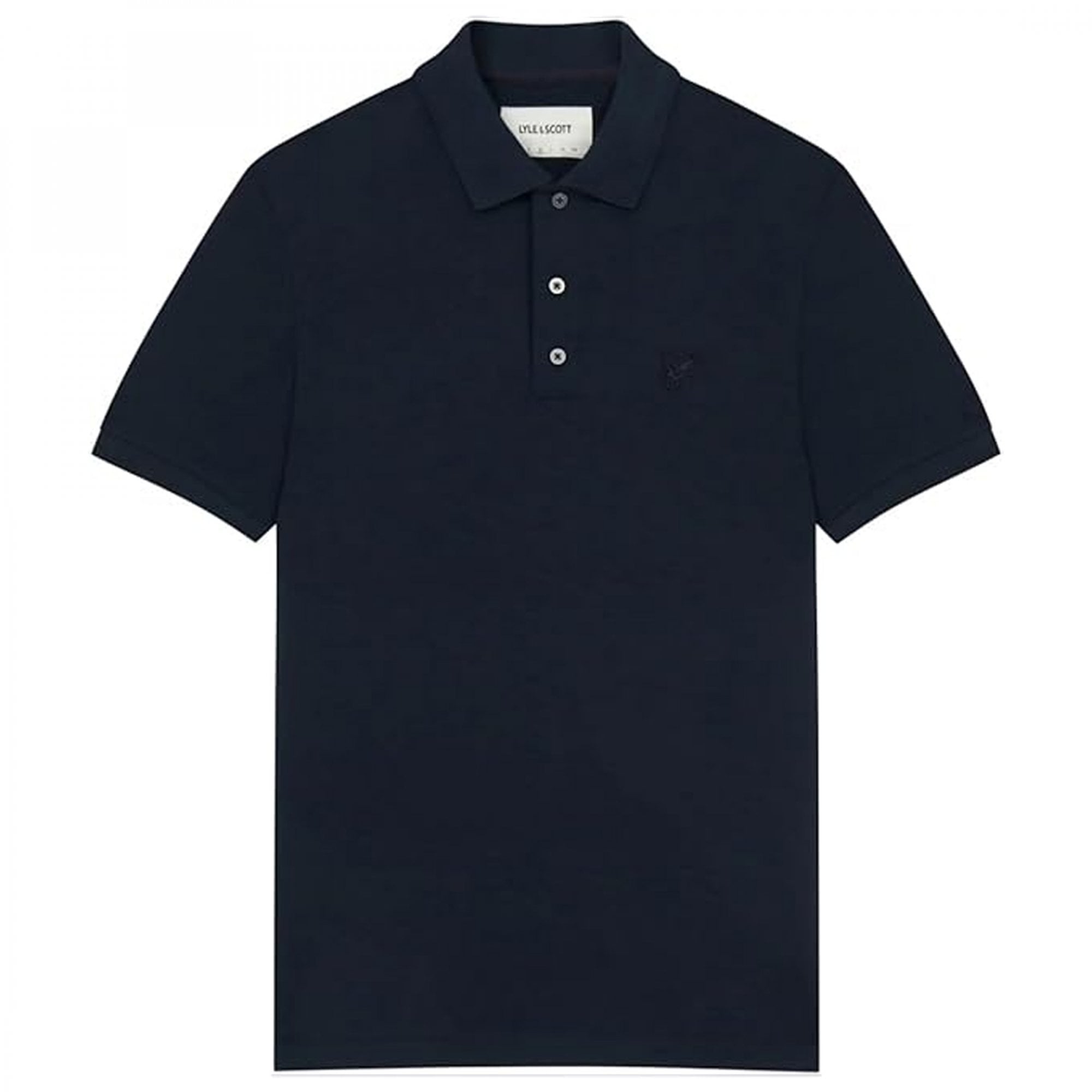 Lyle & Scott Tonal Eagle Plain Pique Polo Navy Z271 SP400TON