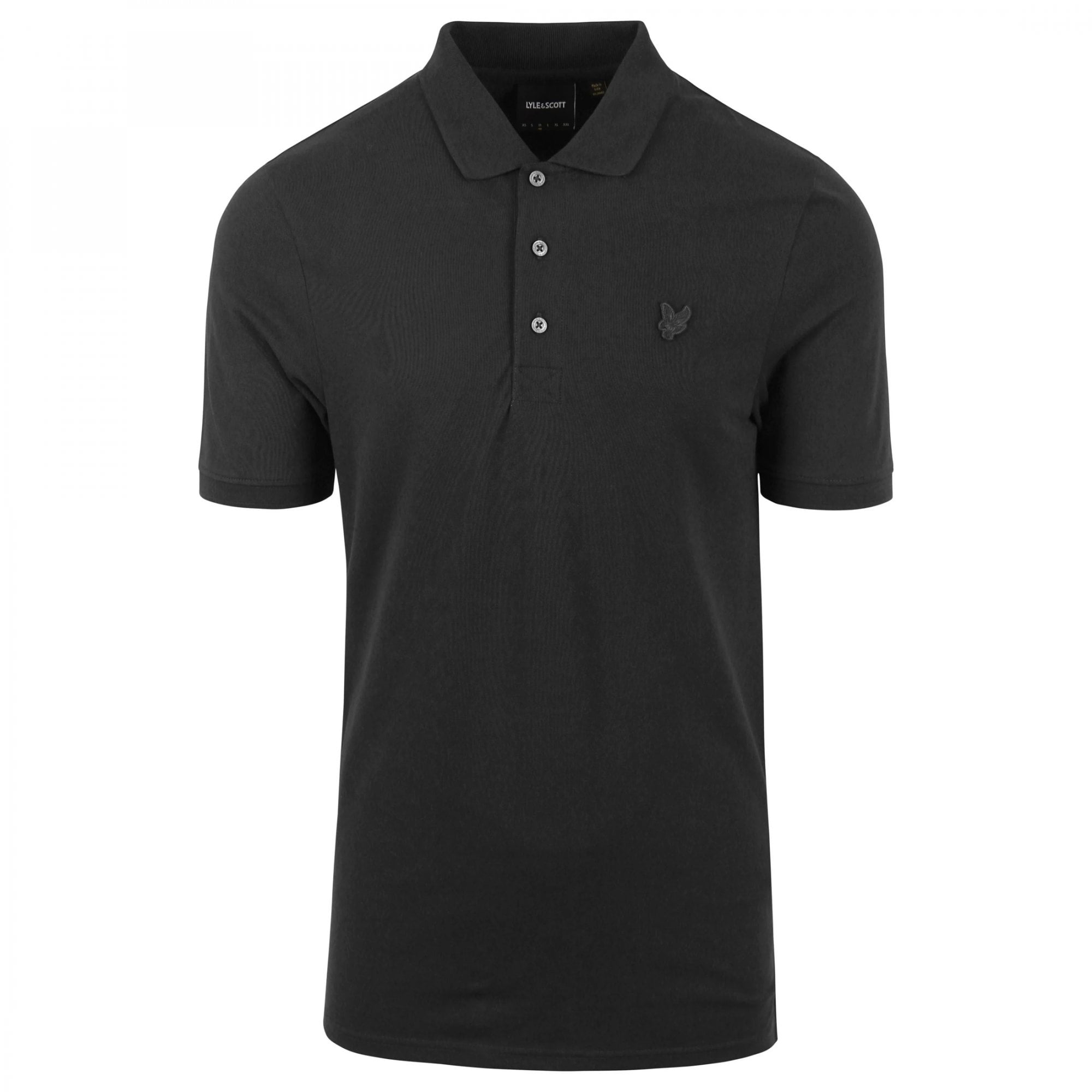 Lyle & Scott Tonal Eagle Plain Pique Polo Gunmetal Grey W635 SP400TON
