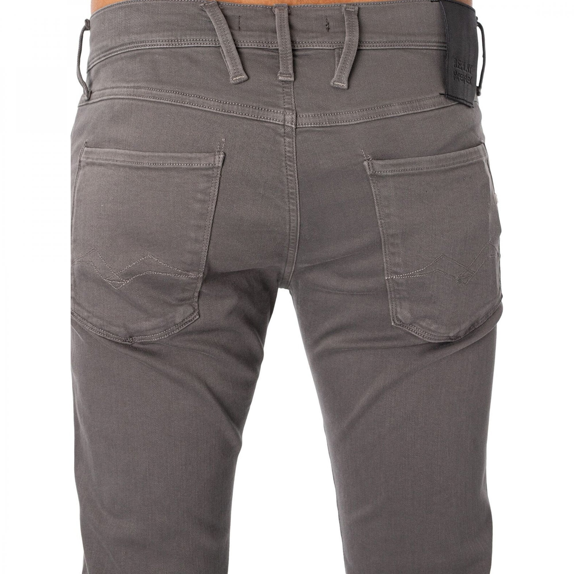 Replay Anbass Hyperflex Color Edition Stretch Grey Denim Jeans M914Y 8366197 176