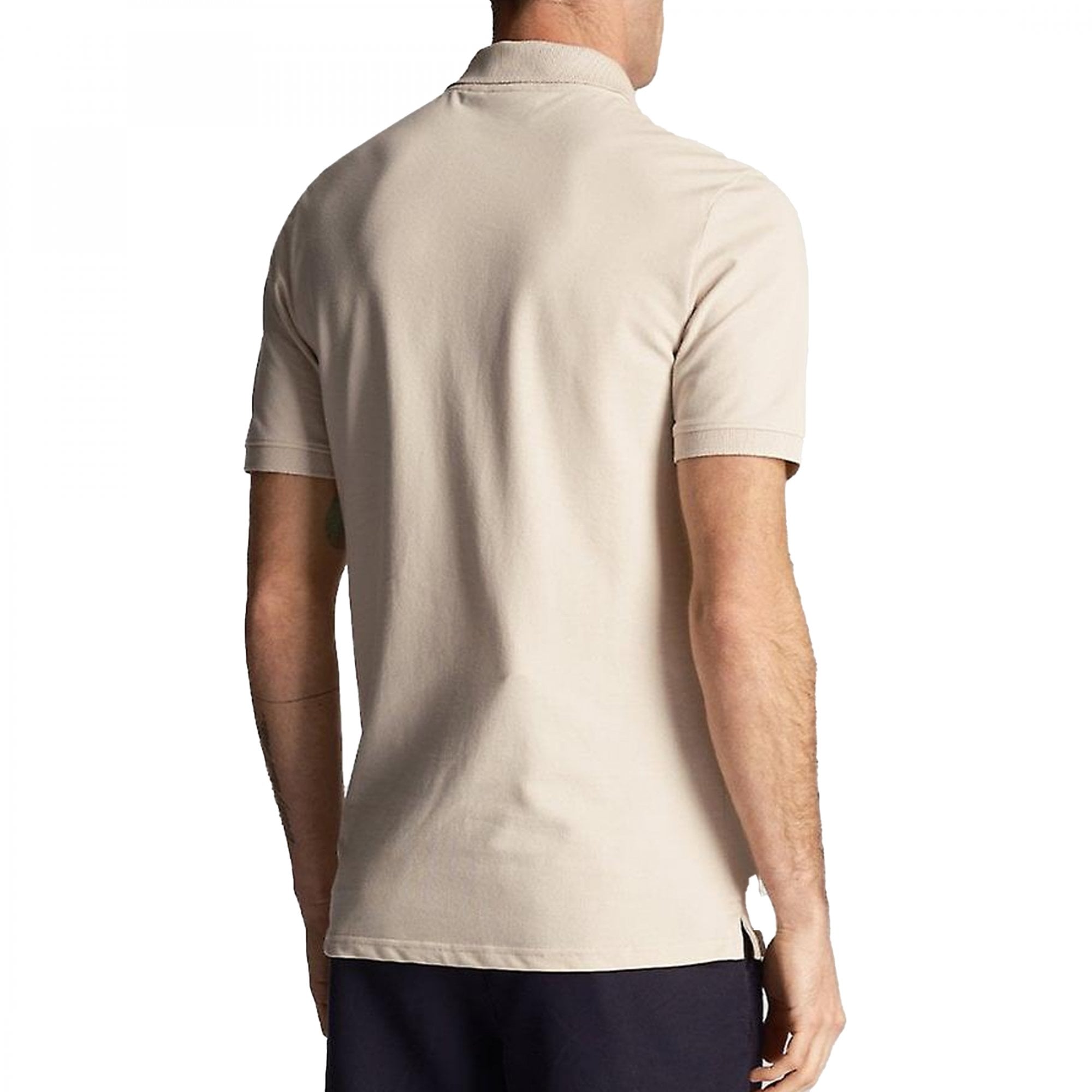 Lyle & Scott Tonal Eagle Plain Pique Polo Cove Cream W870 SP400TON