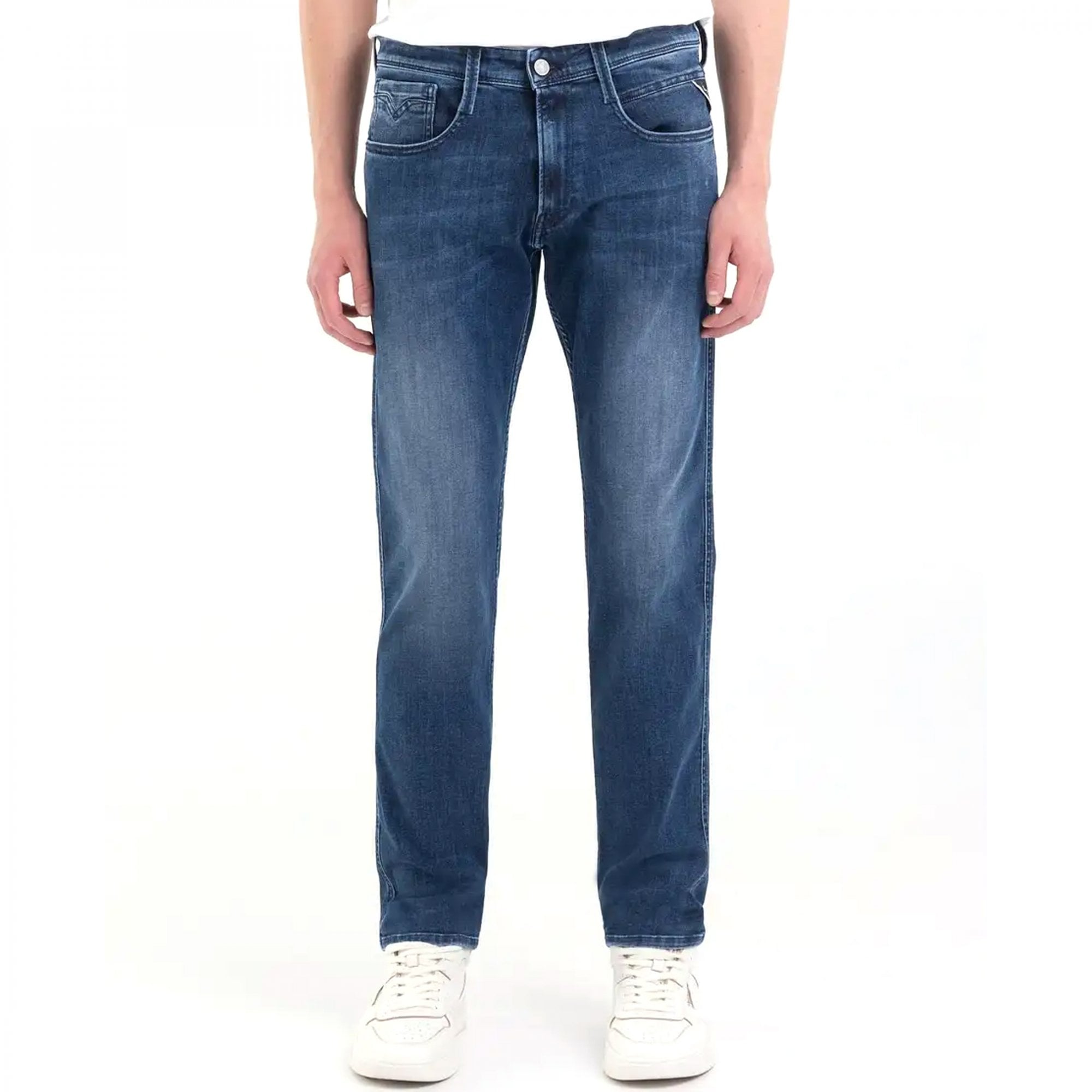 Replay Anbass Power Stretch Dark Blue Denim Jeans M914Y 41A 620 009