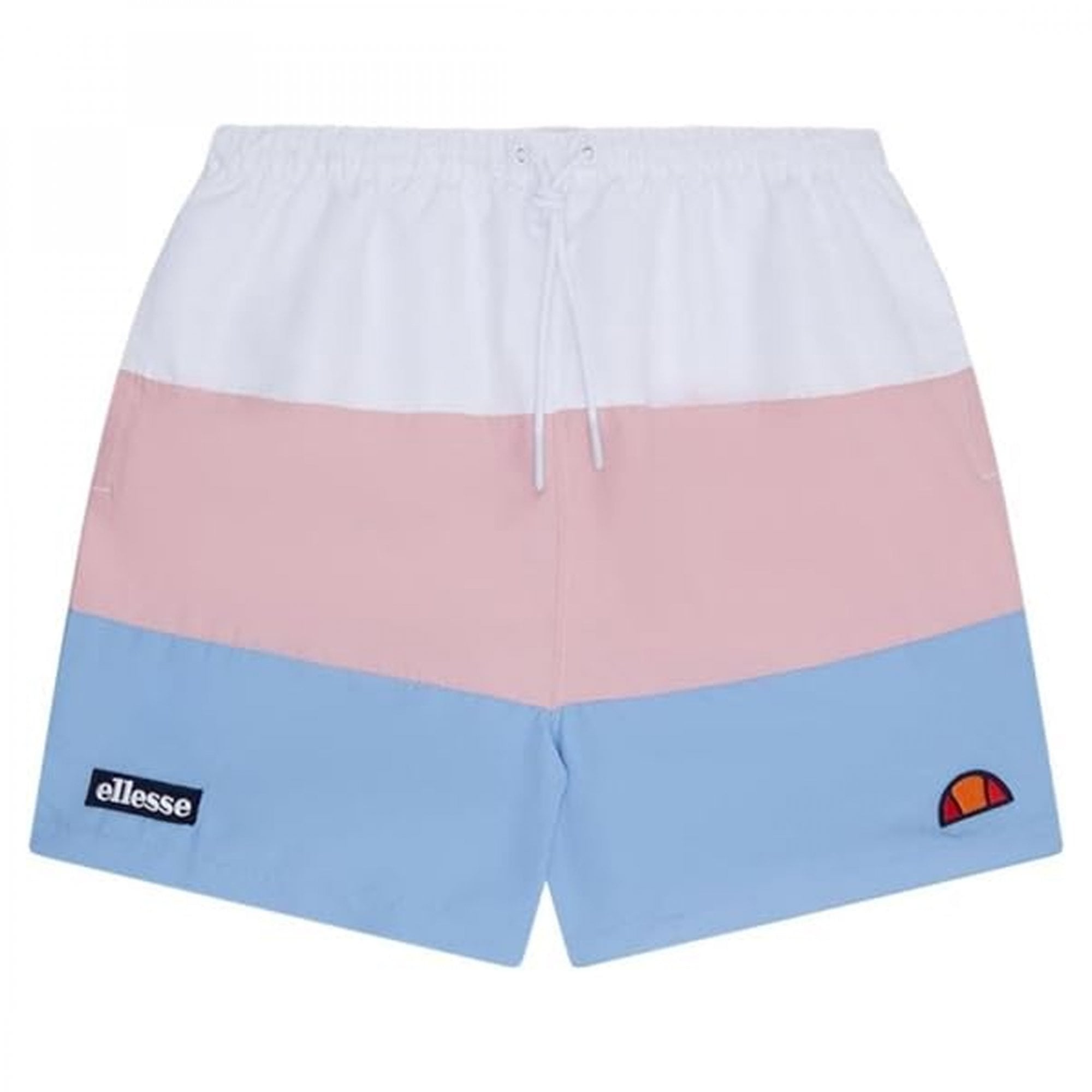 Ellesse Cielo White/Light Blue/Light Pink Swim Shorts