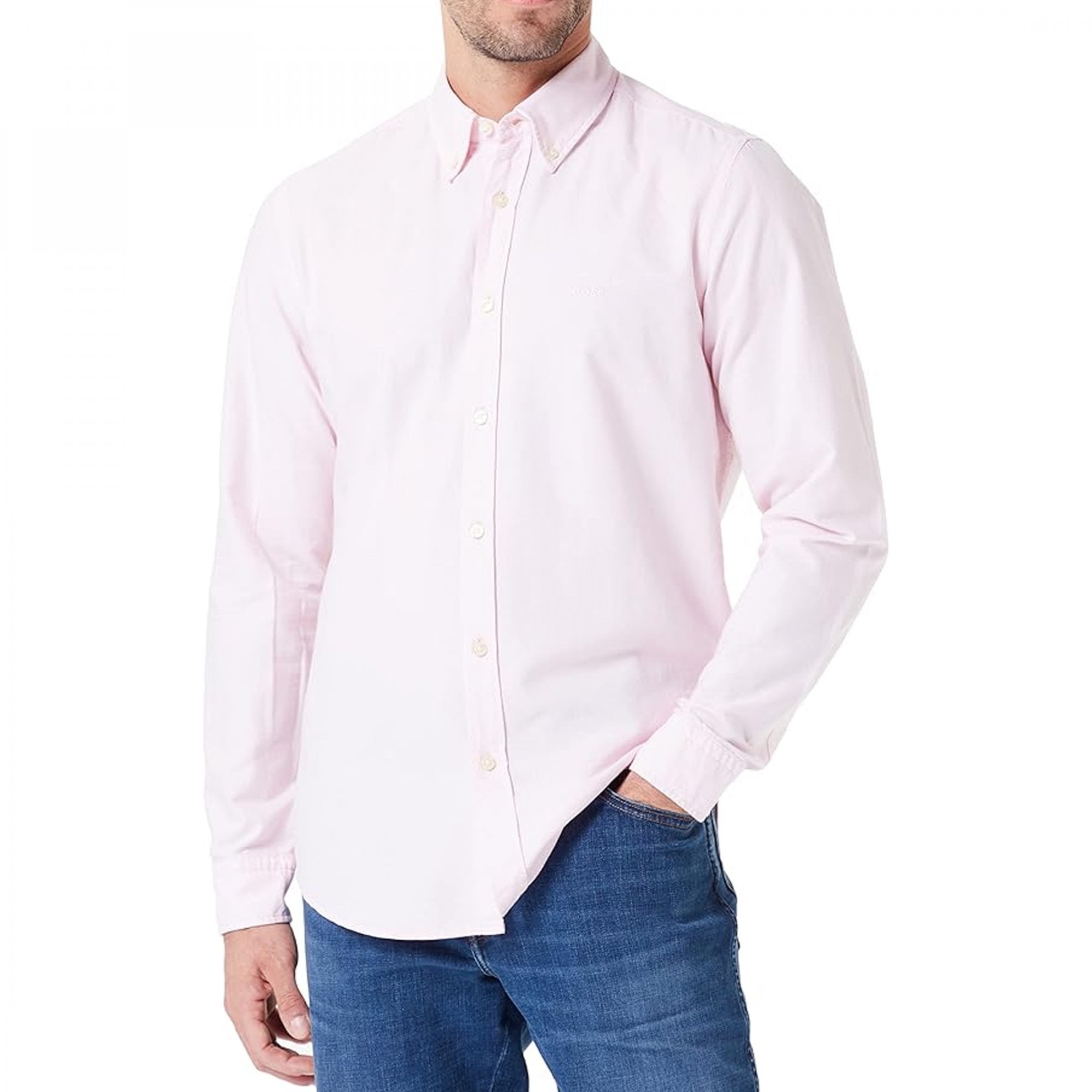 Hugo Boss Rickert Long Sleeve Oxford Shirt Pink 682 50489341