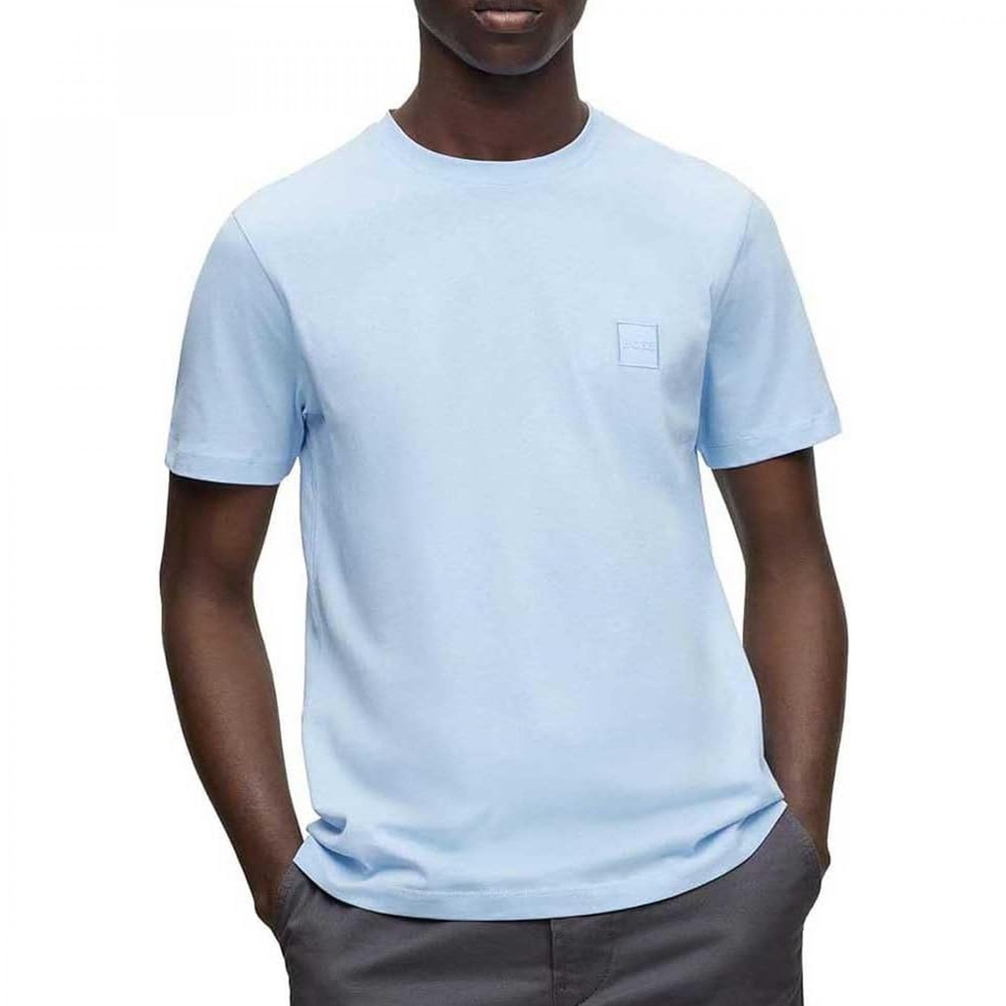 Hugo Boss Tales Plain T-Shirt Light Blue Marl 460 50472584