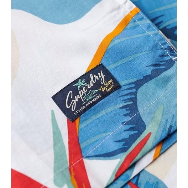 Superdry Hawaiian S/S Floral Shirt White Paradise 2BQ