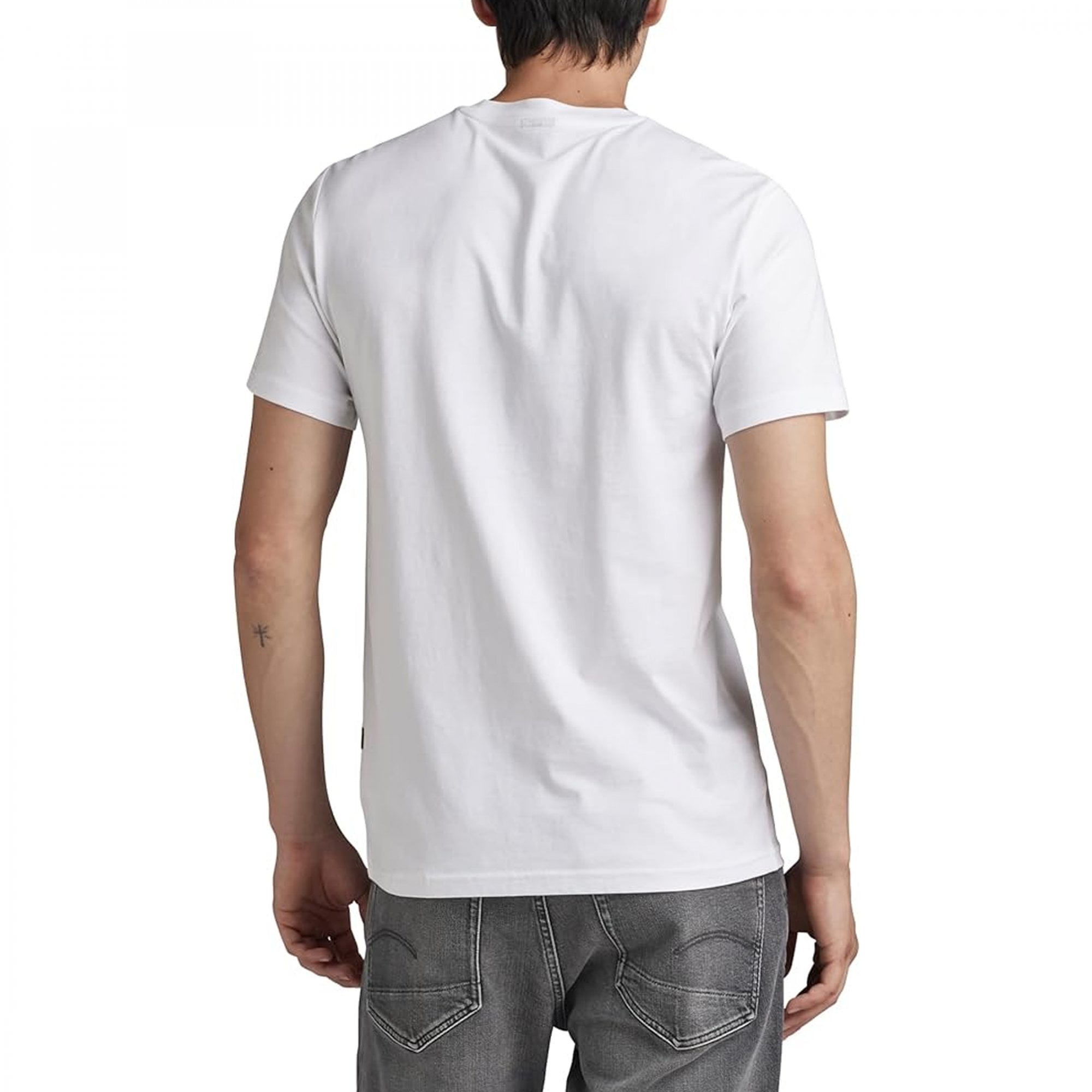 Gstar Center Chest Logo Boxy T-Shirt White D24780