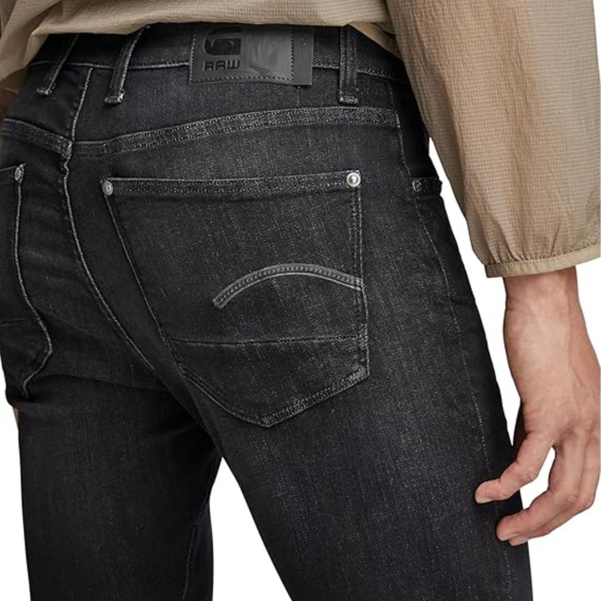 GStar Revend Skinny Black Medium Aged Faded Denim Jeans 51010 A634 A592