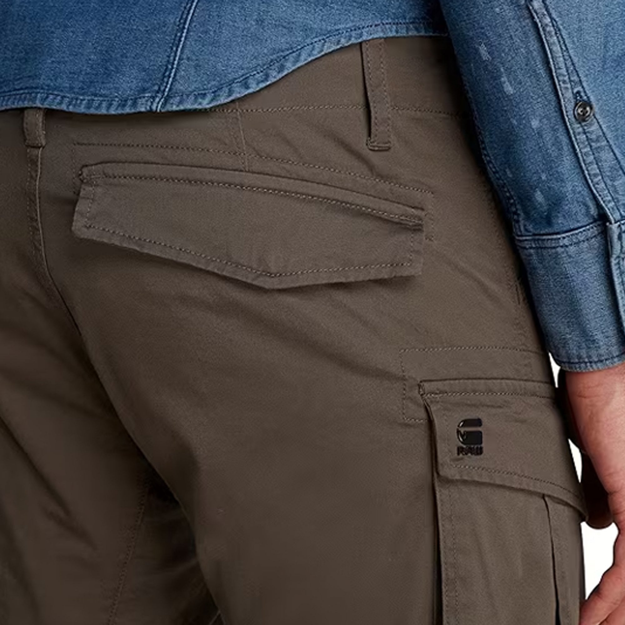 Gstar Rovic Regular Tapered Combat Cargo Trousers GS Grey D02190